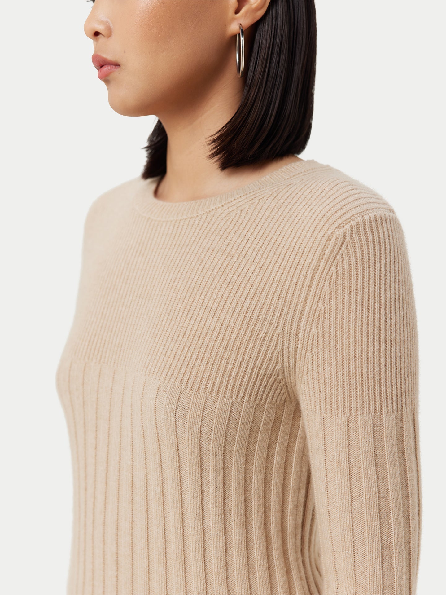 Pull col rond en cachemire Taupe - Gobi Cashmere