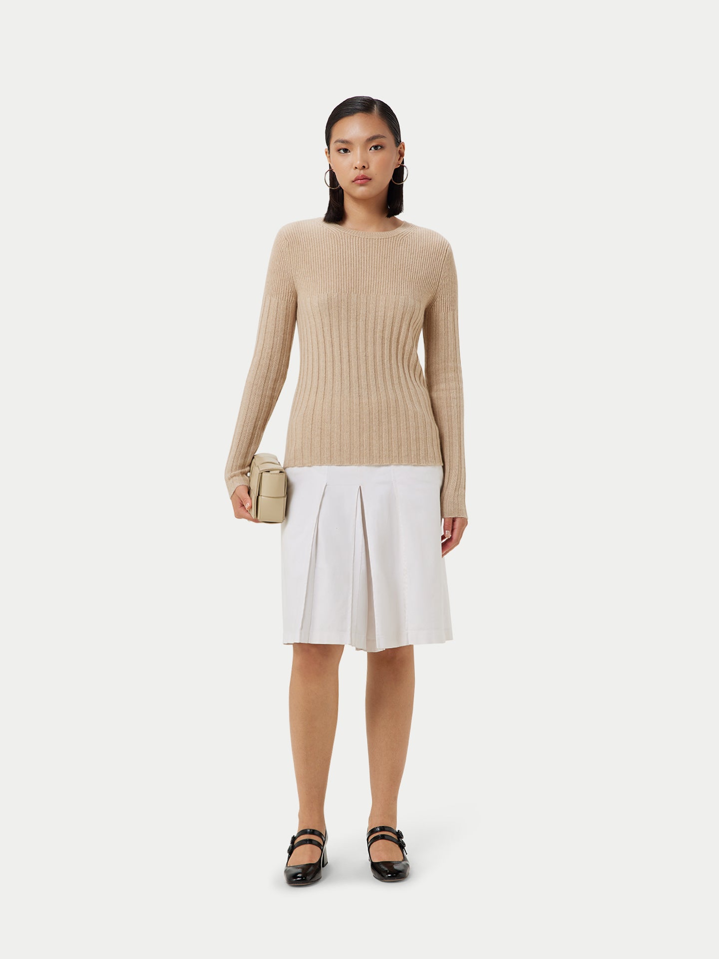 Pull col rond en cachemire Taupe - Gobi Cashmere