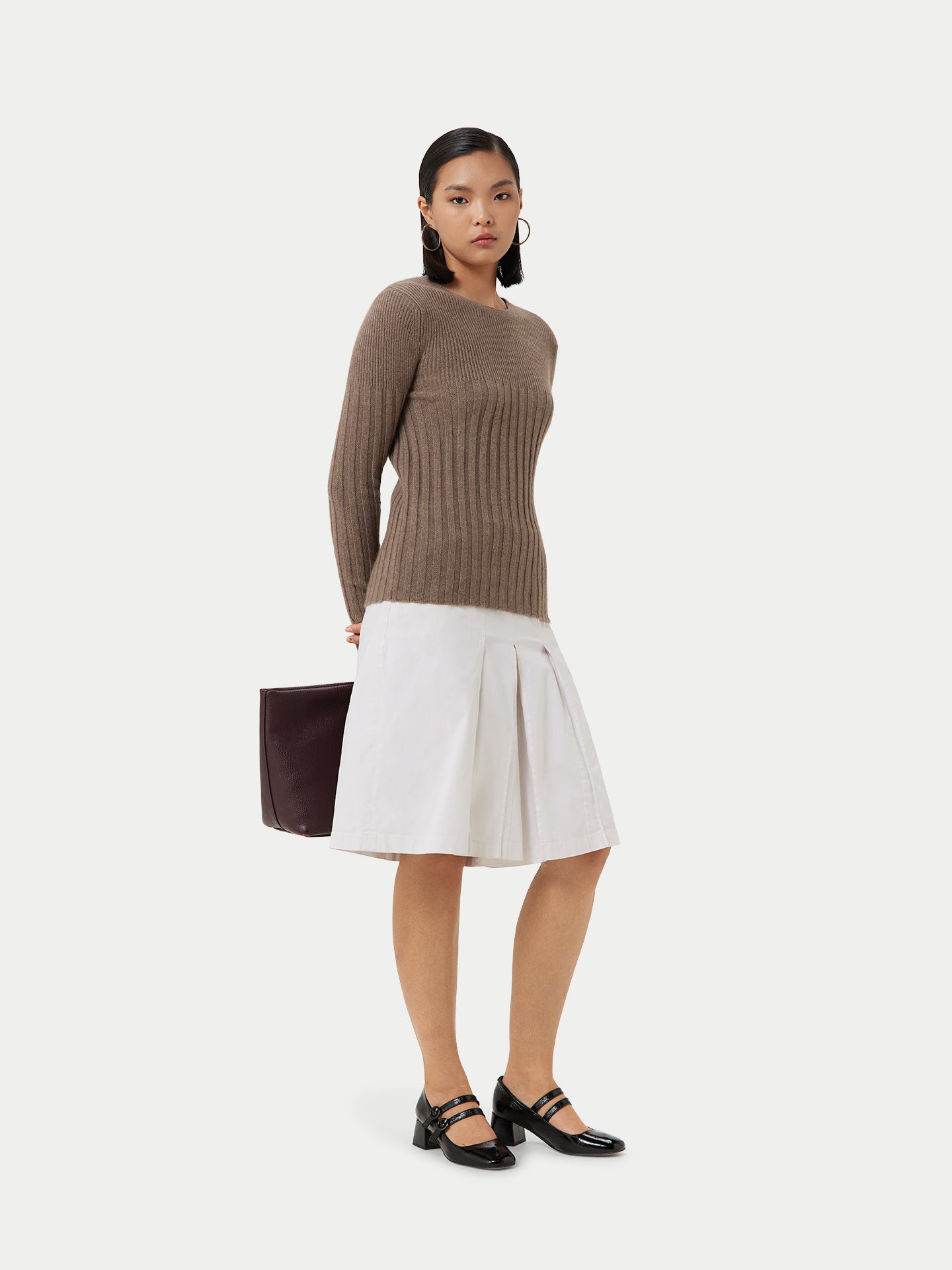 Pull col rond en cachemire Taupe - Gobi Cashmere