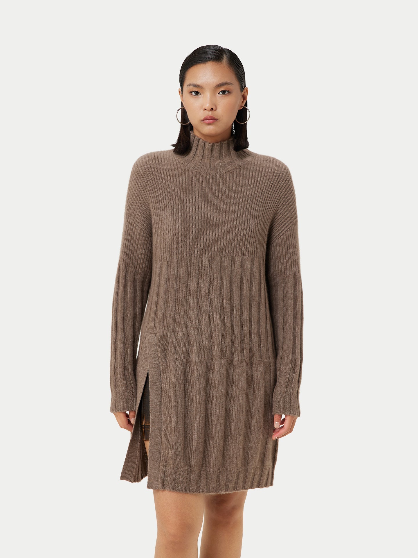 Pull long en cachemire Taupe - Gobi Cashmere