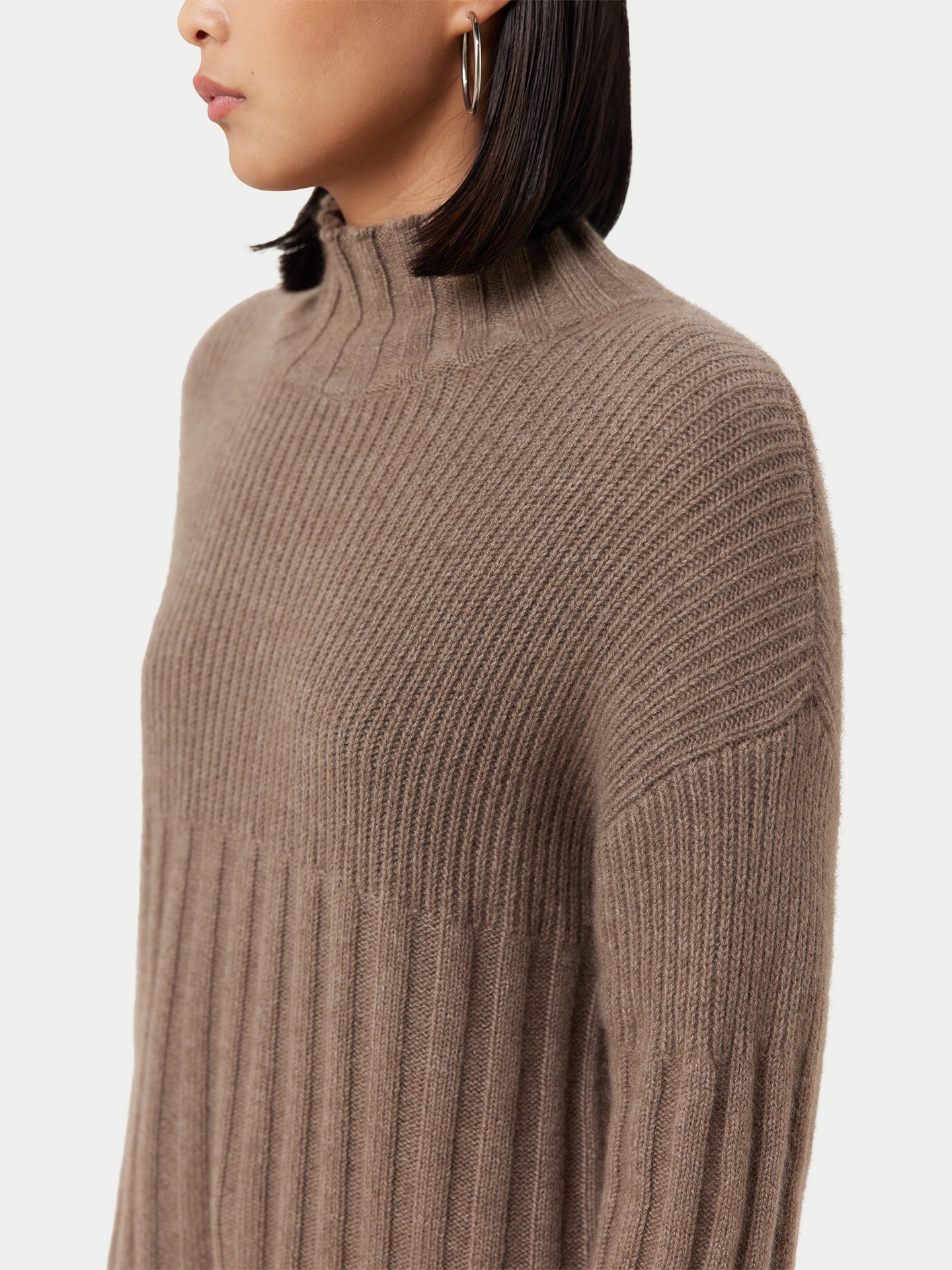 Pull long en cachemire Taupe - Gobi Cashmere