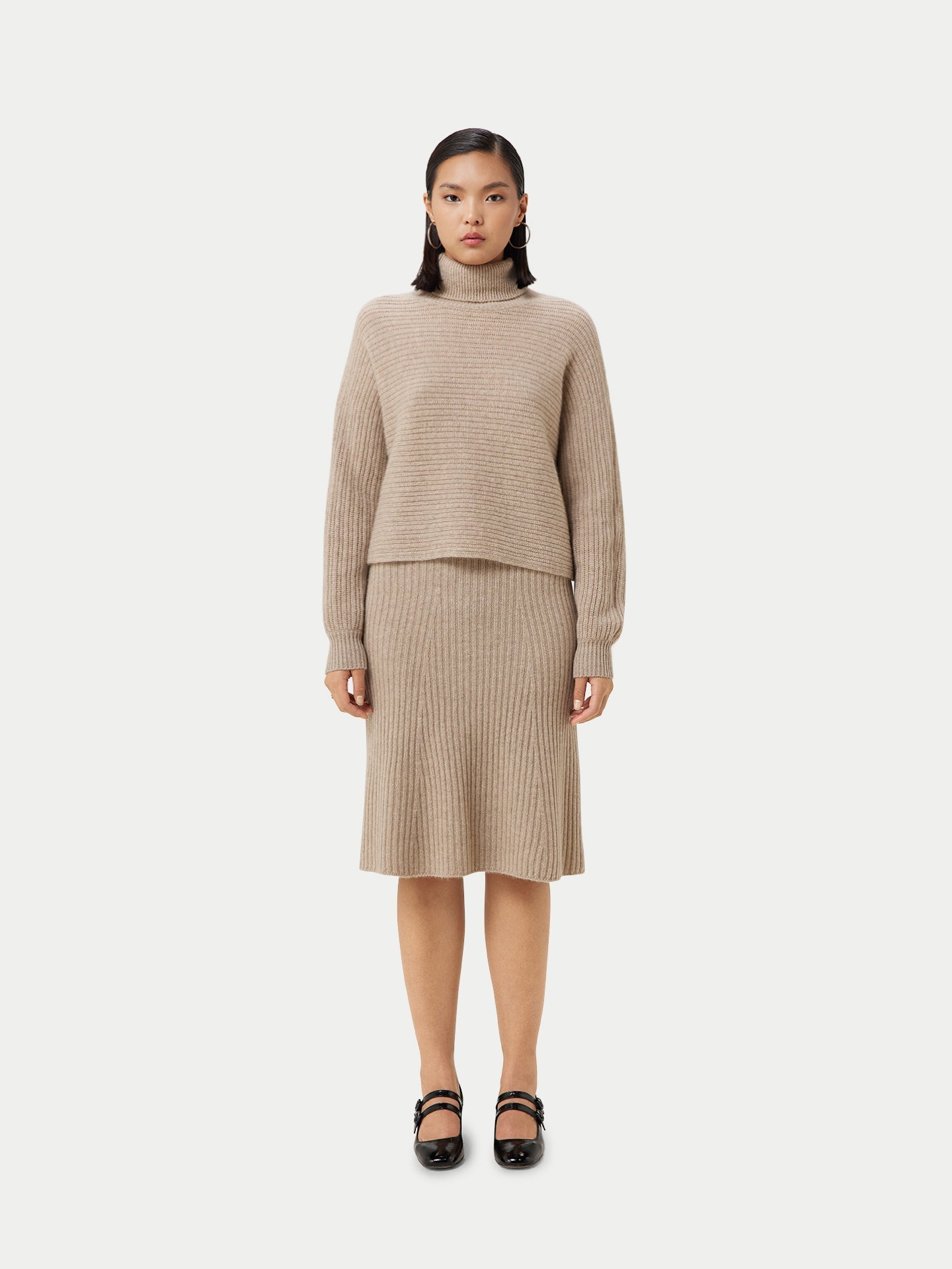 Pull croisé en cachemire Taupe - Gobi Cashmere