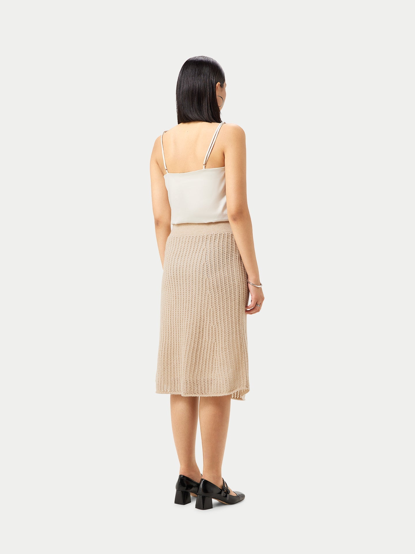 Jupe en cachemire Taupe - Gobi Cashmere