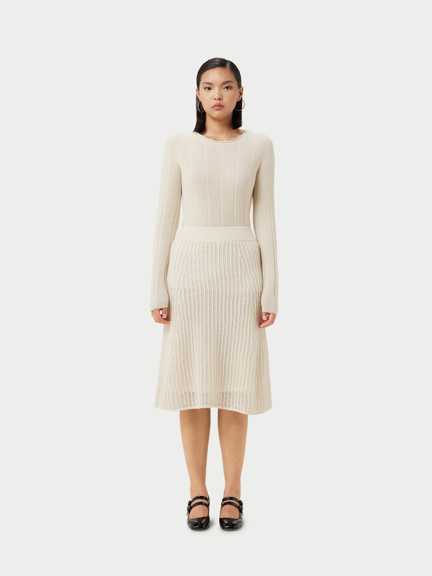 Jupe en cachemire Blanc - Gobi Cashmere