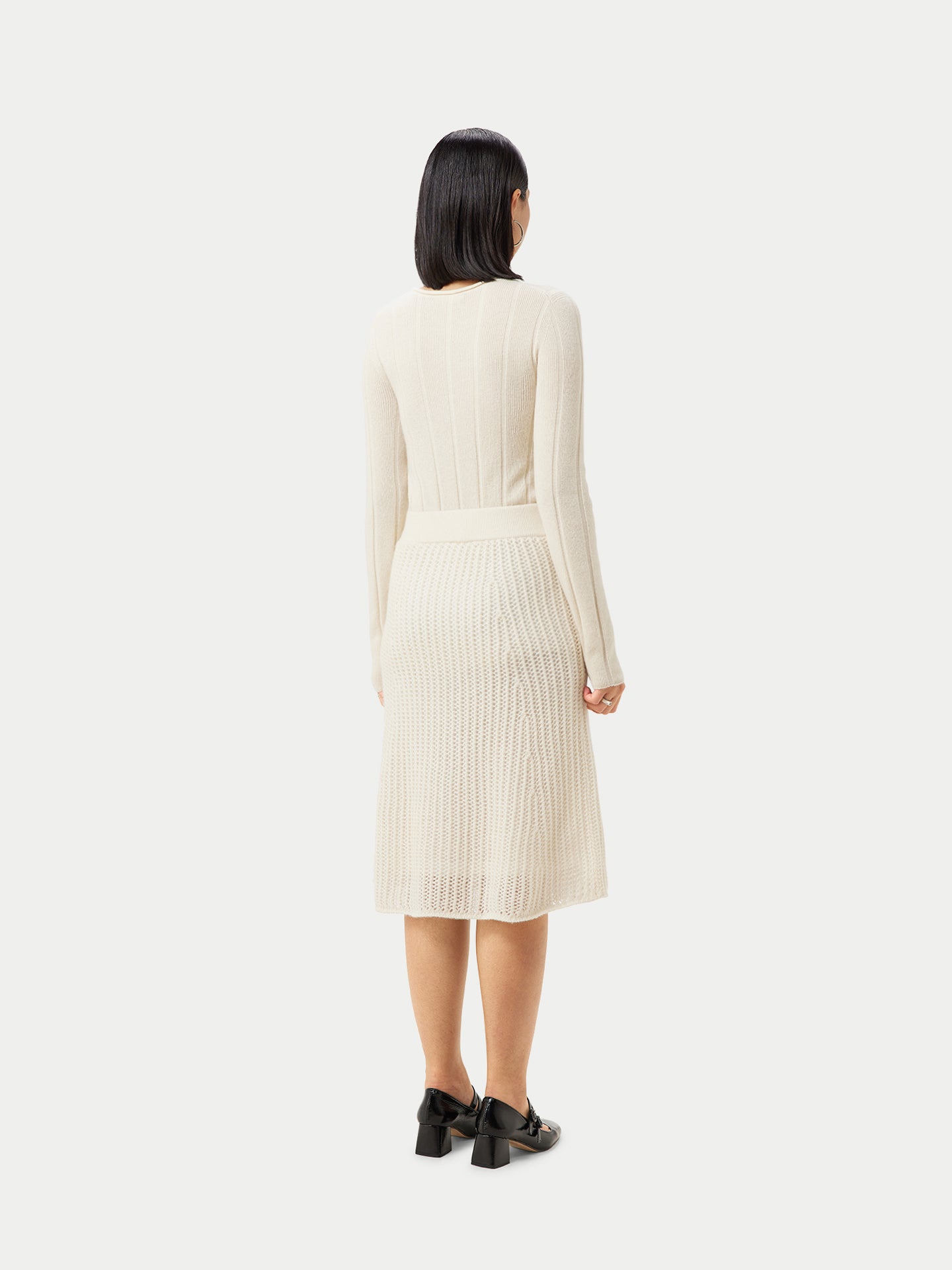 Jupe en cachemire Blanc - Gobi Cashmere