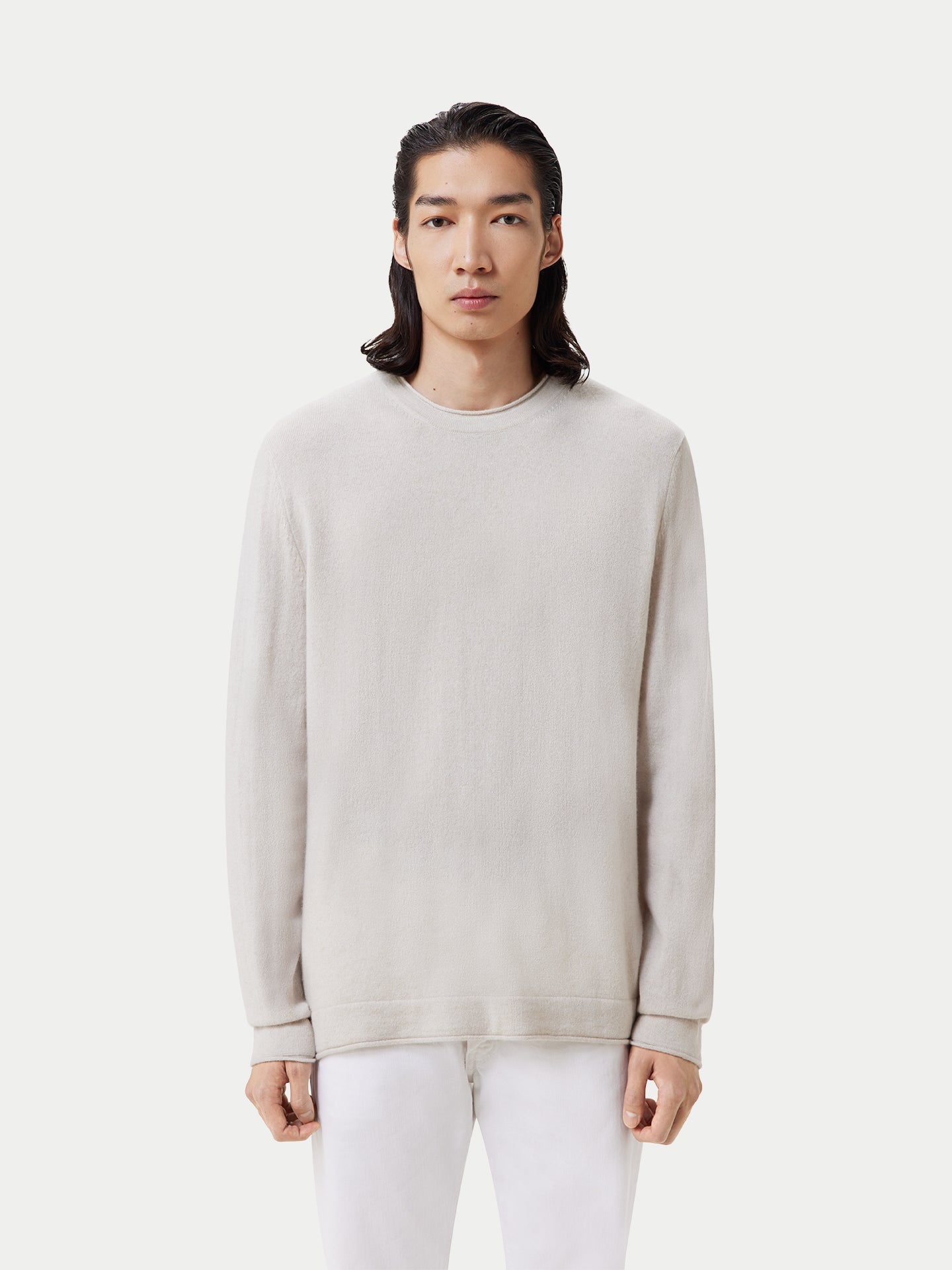 Pull col rond en cachemire Gris - Gobi Cashmere