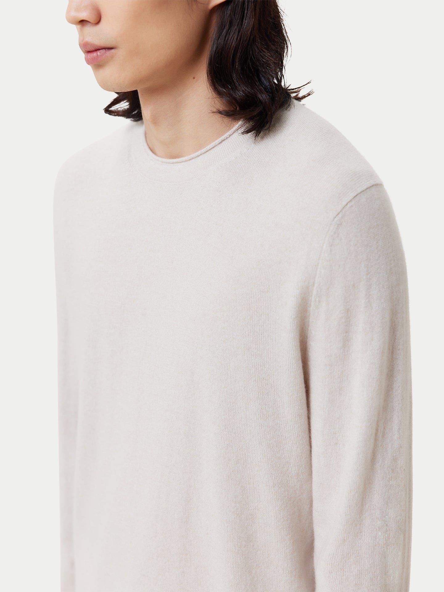 Pull col rond en cachemire Gris - Gobi Cashmere