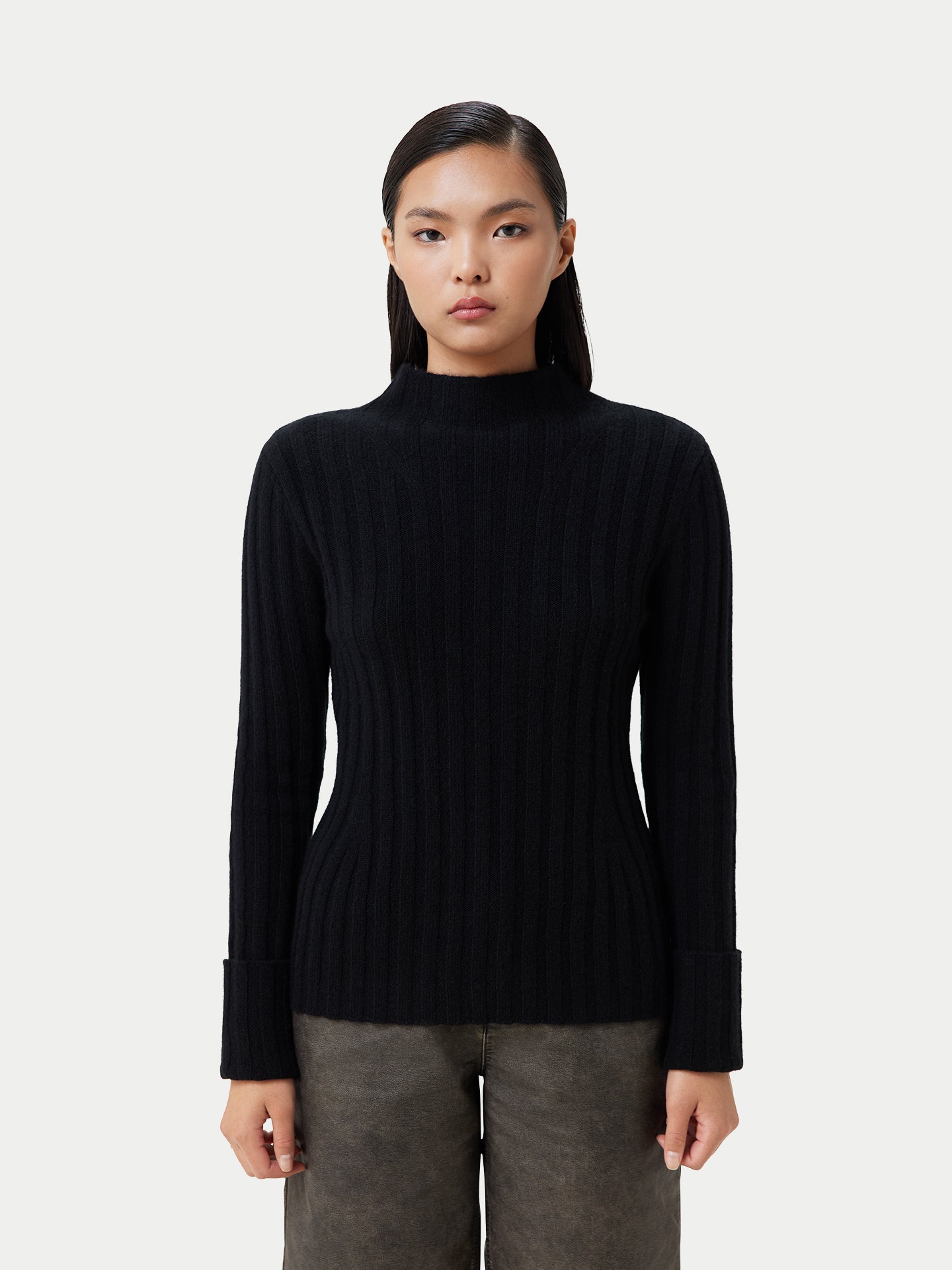 Pull en cachemire retournés Noir - Gobi Cashmere