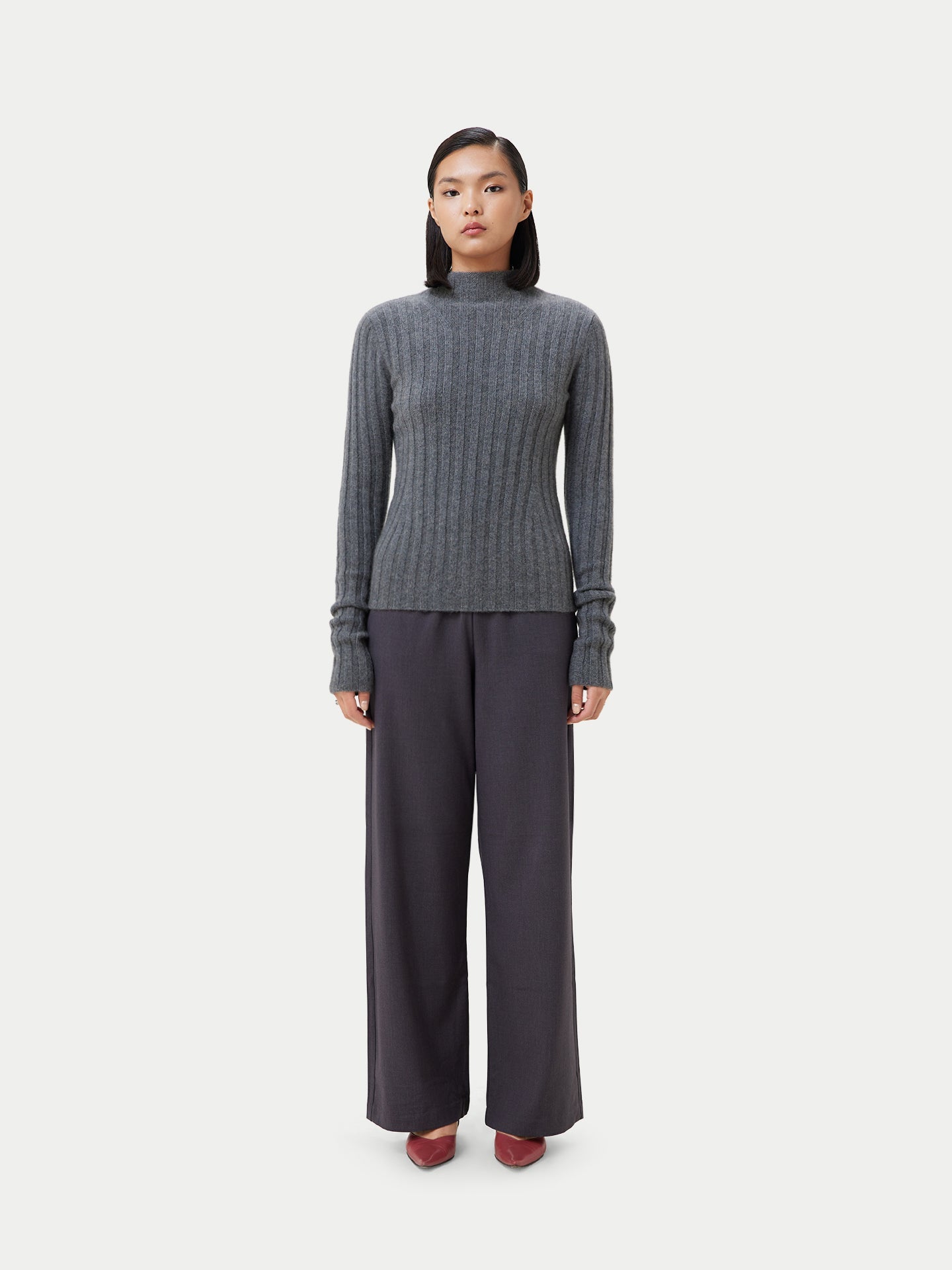 Pull en cachemire retournés Grey - Gobi Cashmere