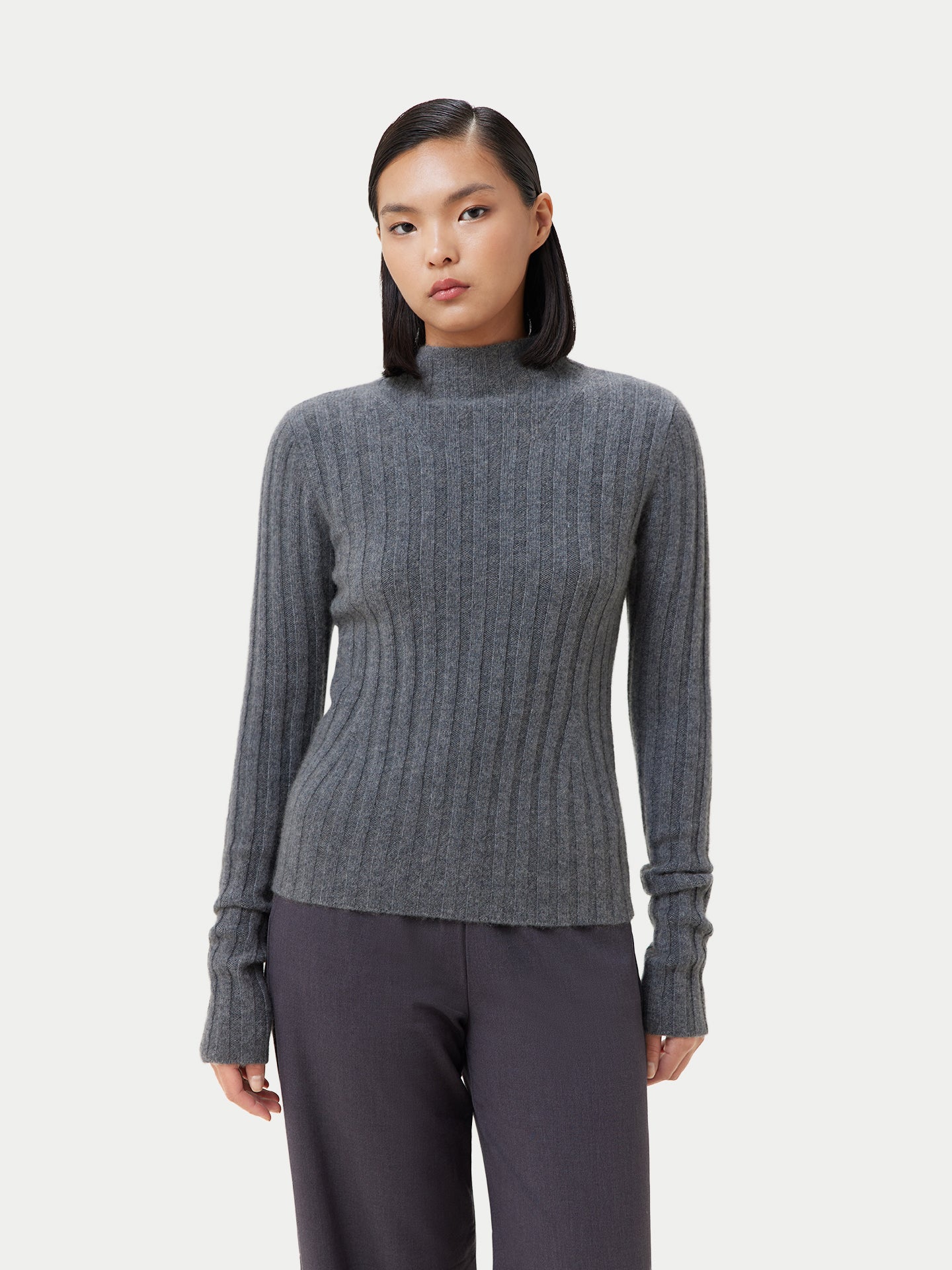 Pull en cachemire retournés Grey - Gobi Cashmere