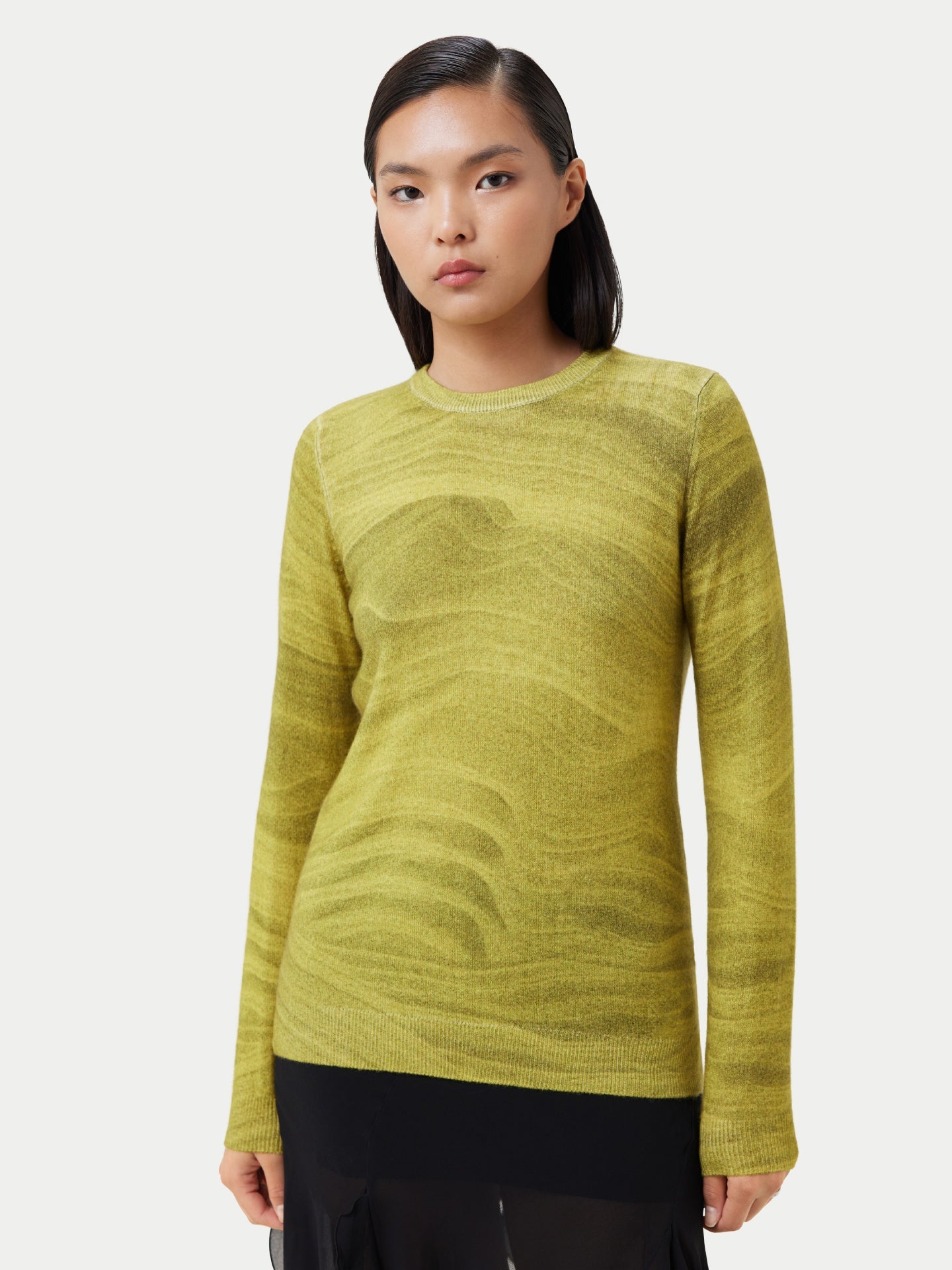 Pull C en cachemire imprimé Blanc - Gobi Cashmere