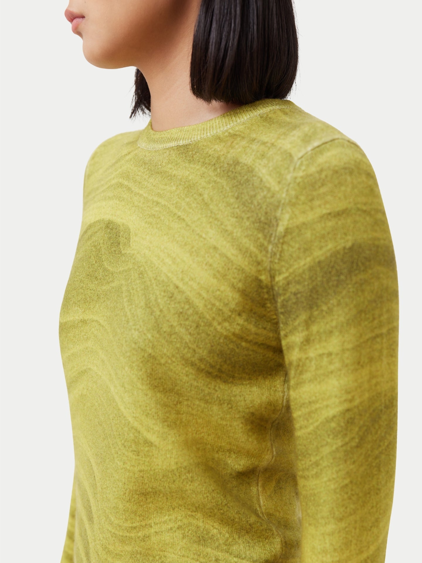 Pull C en cachemire imprimé Blanc - Gobi Cashmere