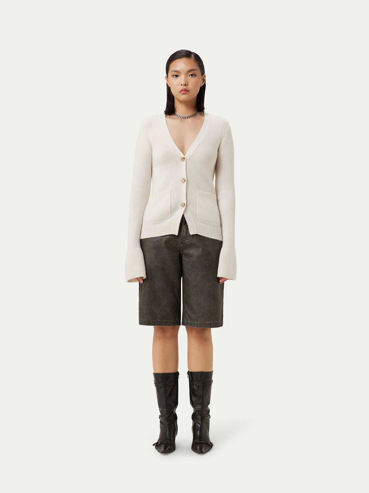 Cardigan col en V en cachemire - Gobi Cashmere