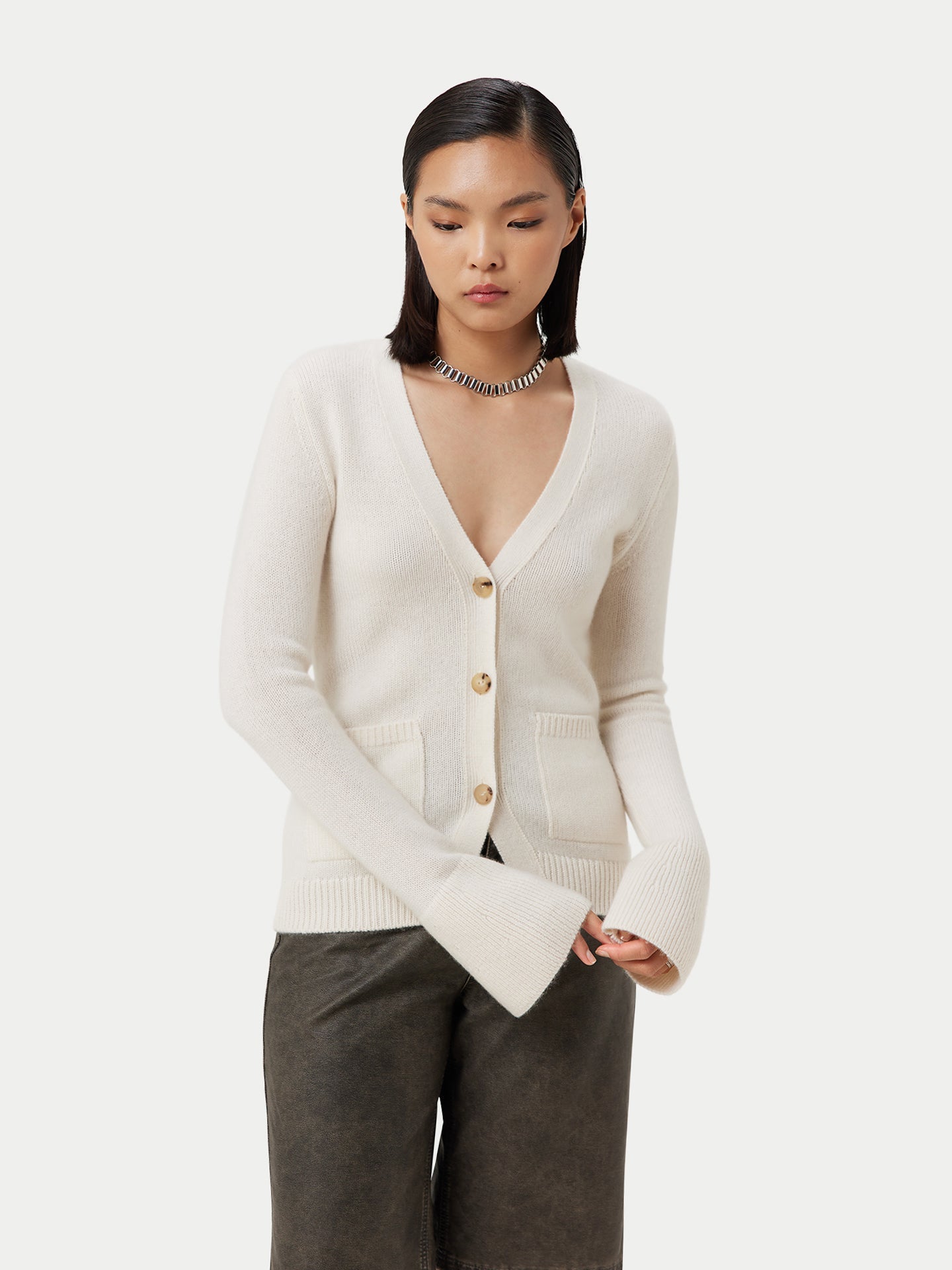 Cardigan col en V en cachemire - Gobi Cashmere