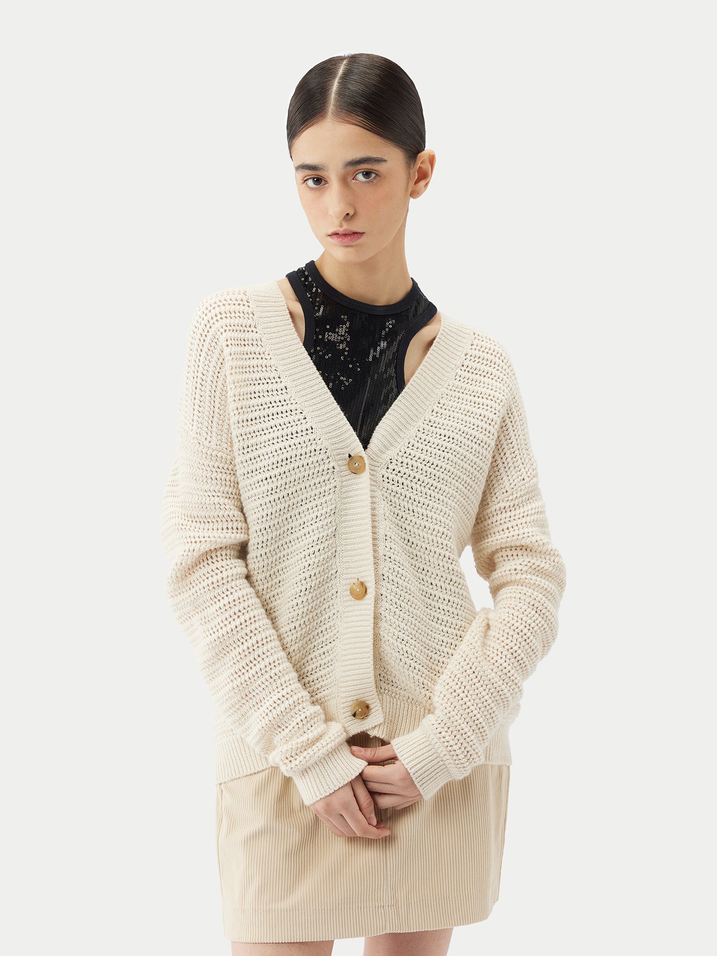Cardigan en coton et cachemire confortable | GOBI Cashmere