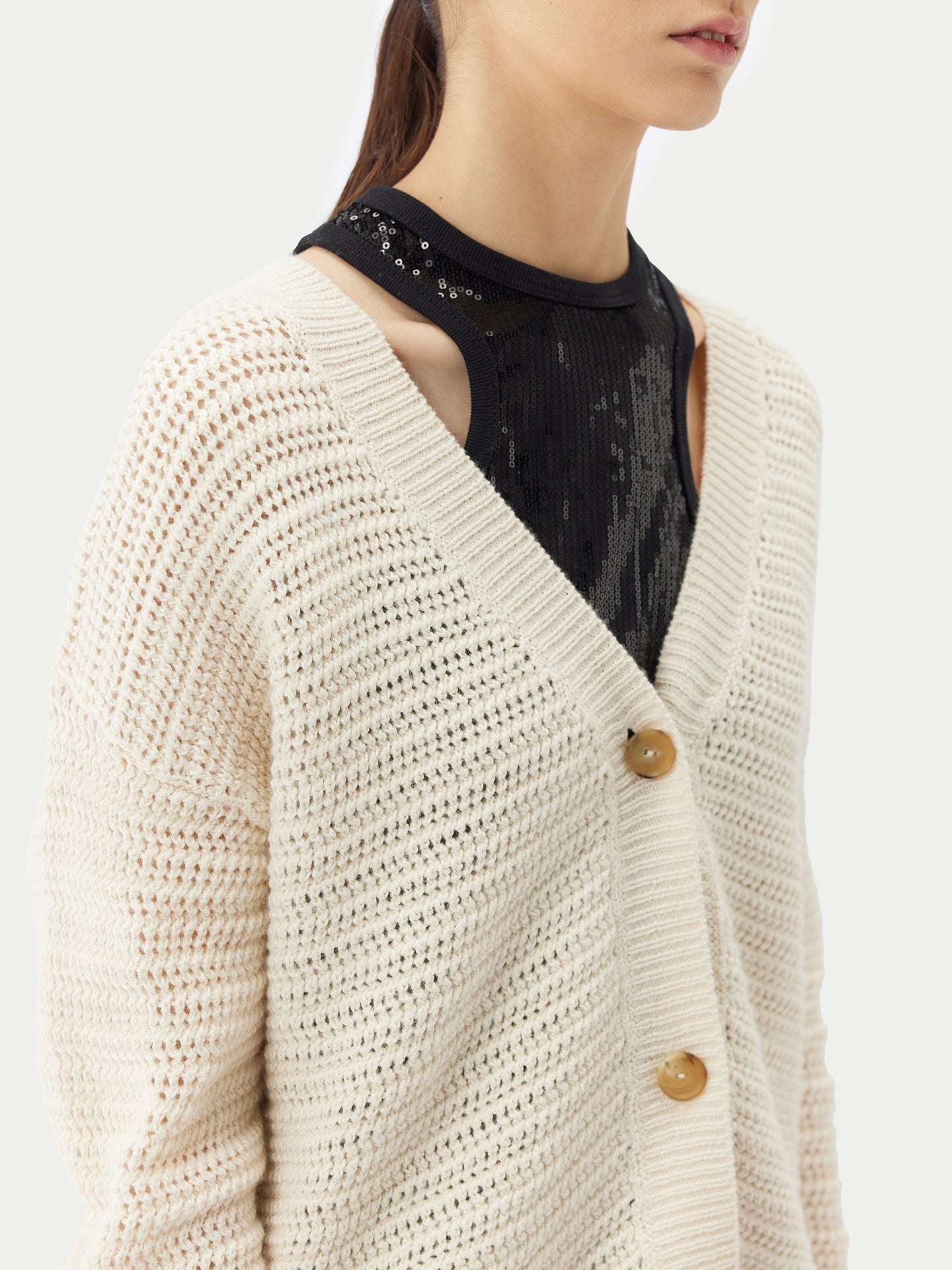 Cardigan en coton et cachemire confortable | GOBI Cashmere