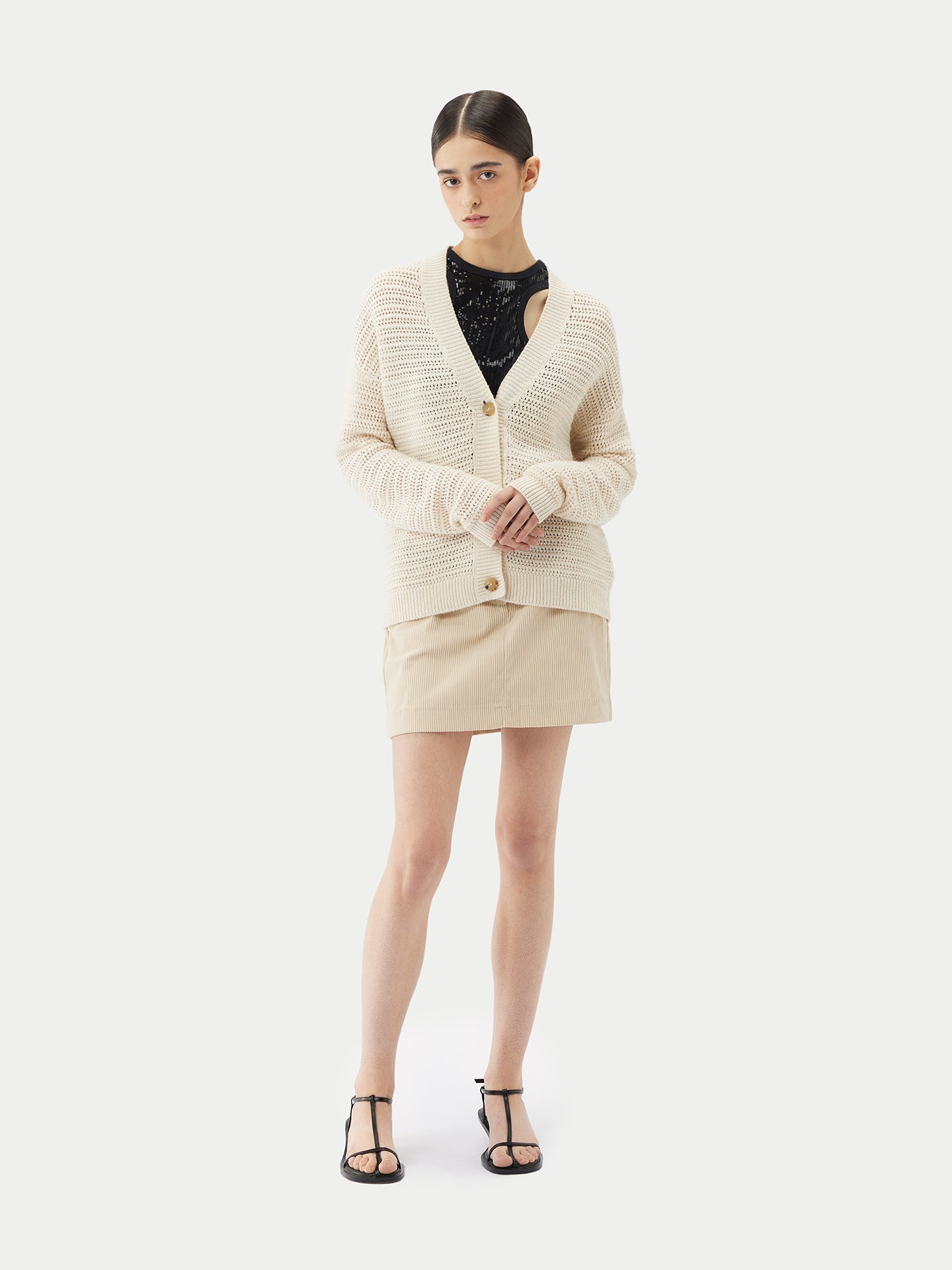 Cardigan en coton et cachemire confortable | GOBI Cashmere