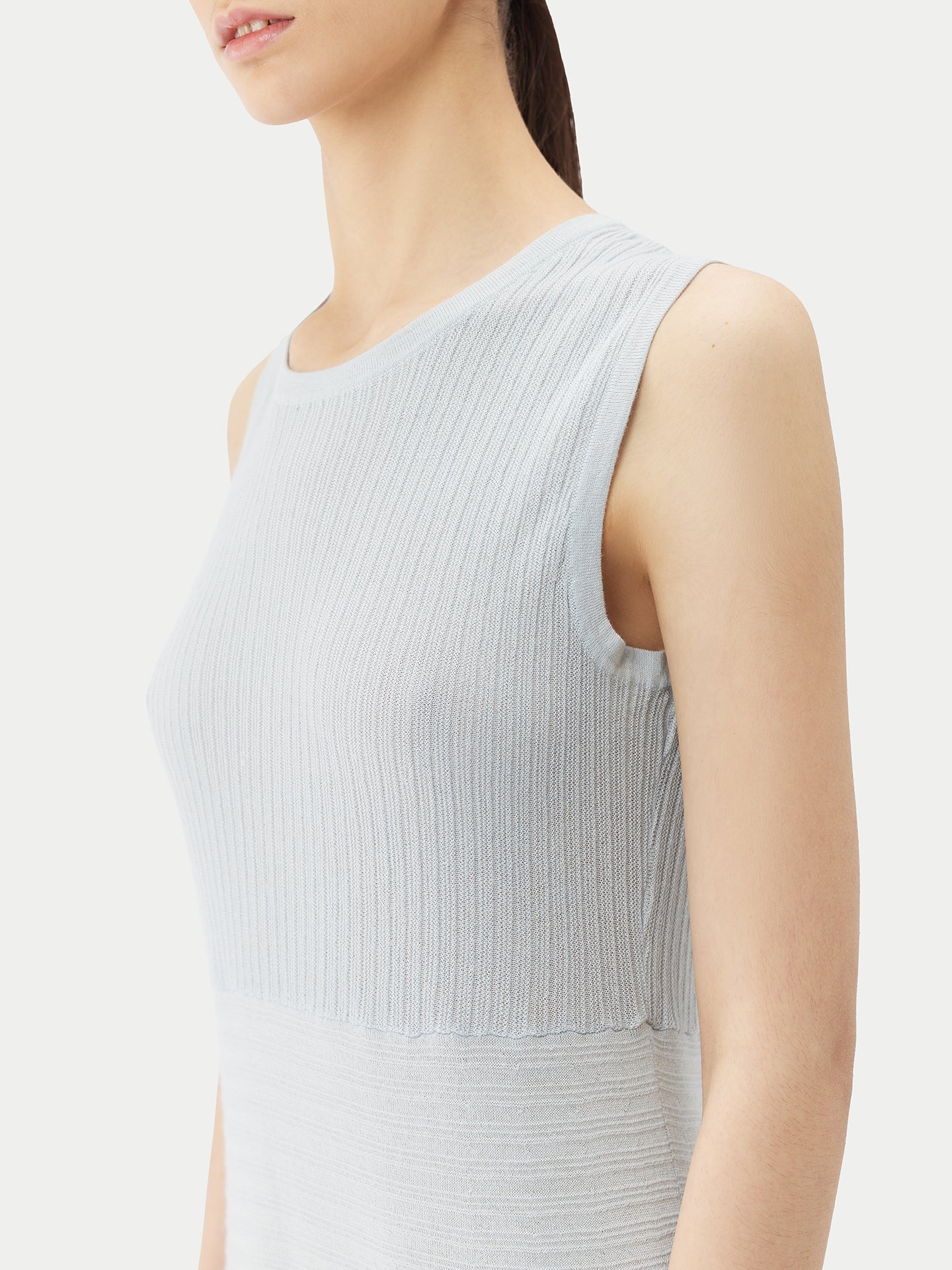 Top côtelé texturé élégant en cachemire | GOBI Cashmere