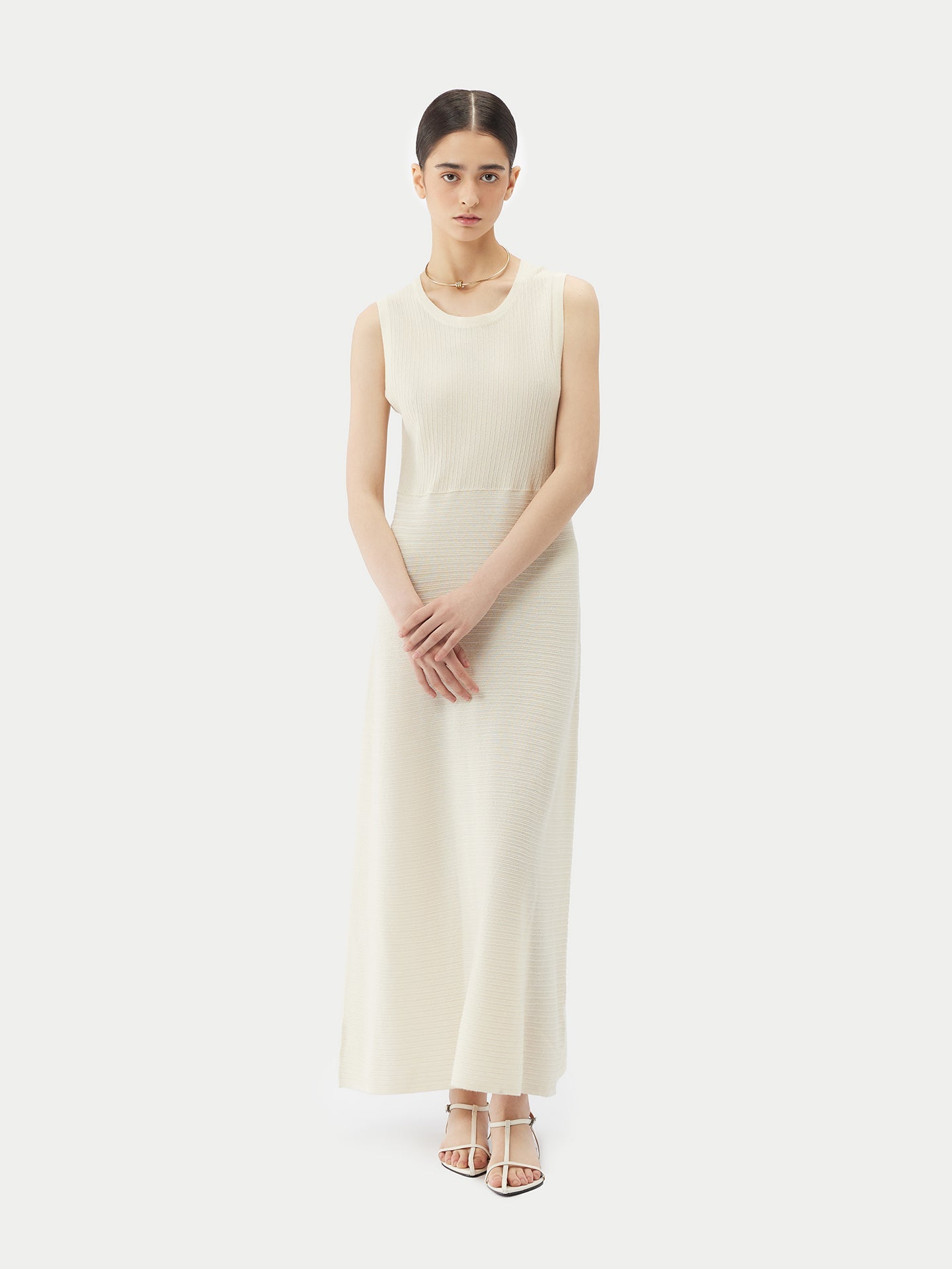 Top côtelé texturé élégant en cachemire | GOBI Cashmere
