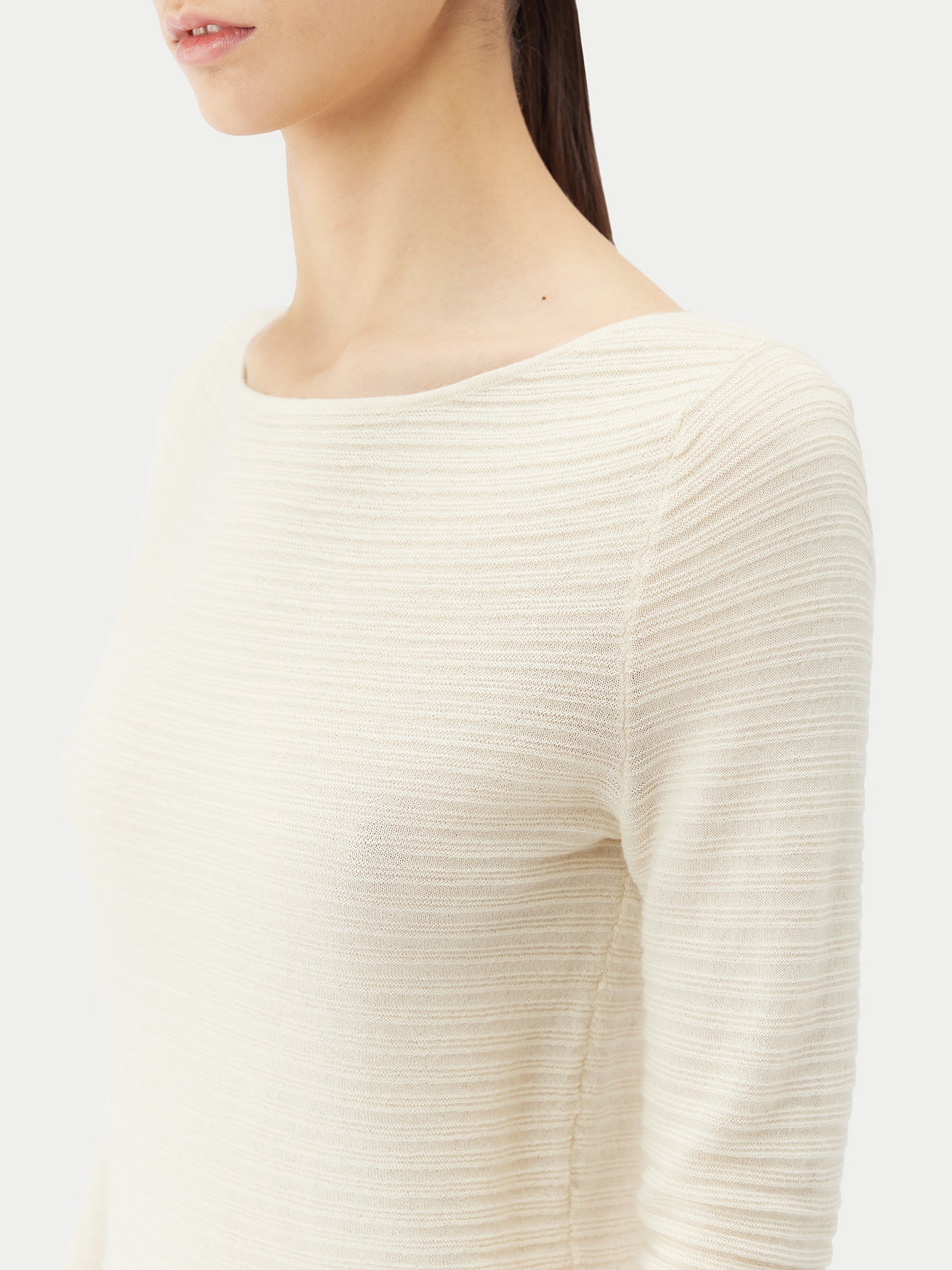 Pull côtelé en soie et cachemire luxueux | GOBI Cashmere