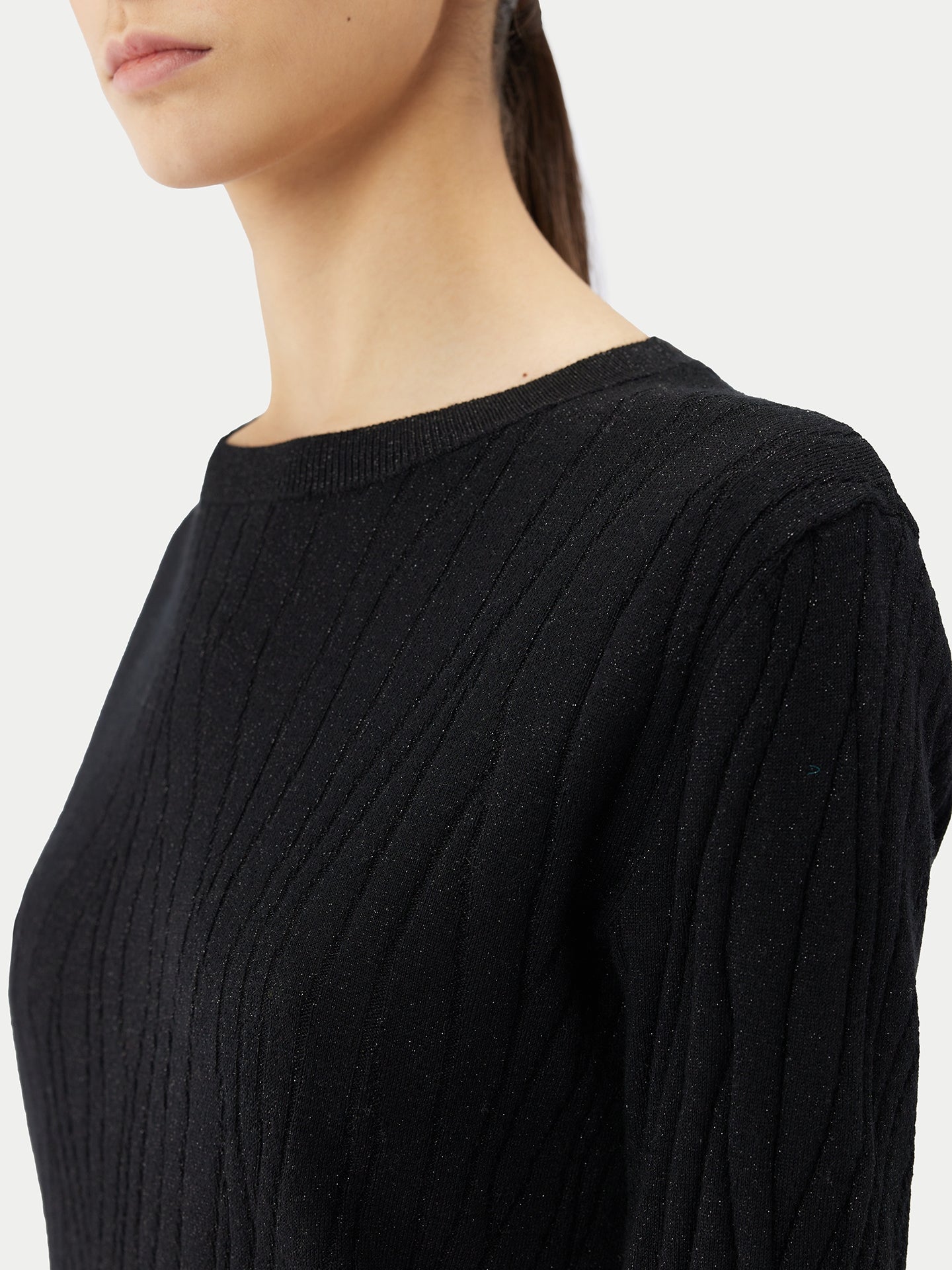Pull en soie et cachemire avec fils argentés | GOBI Cashmere