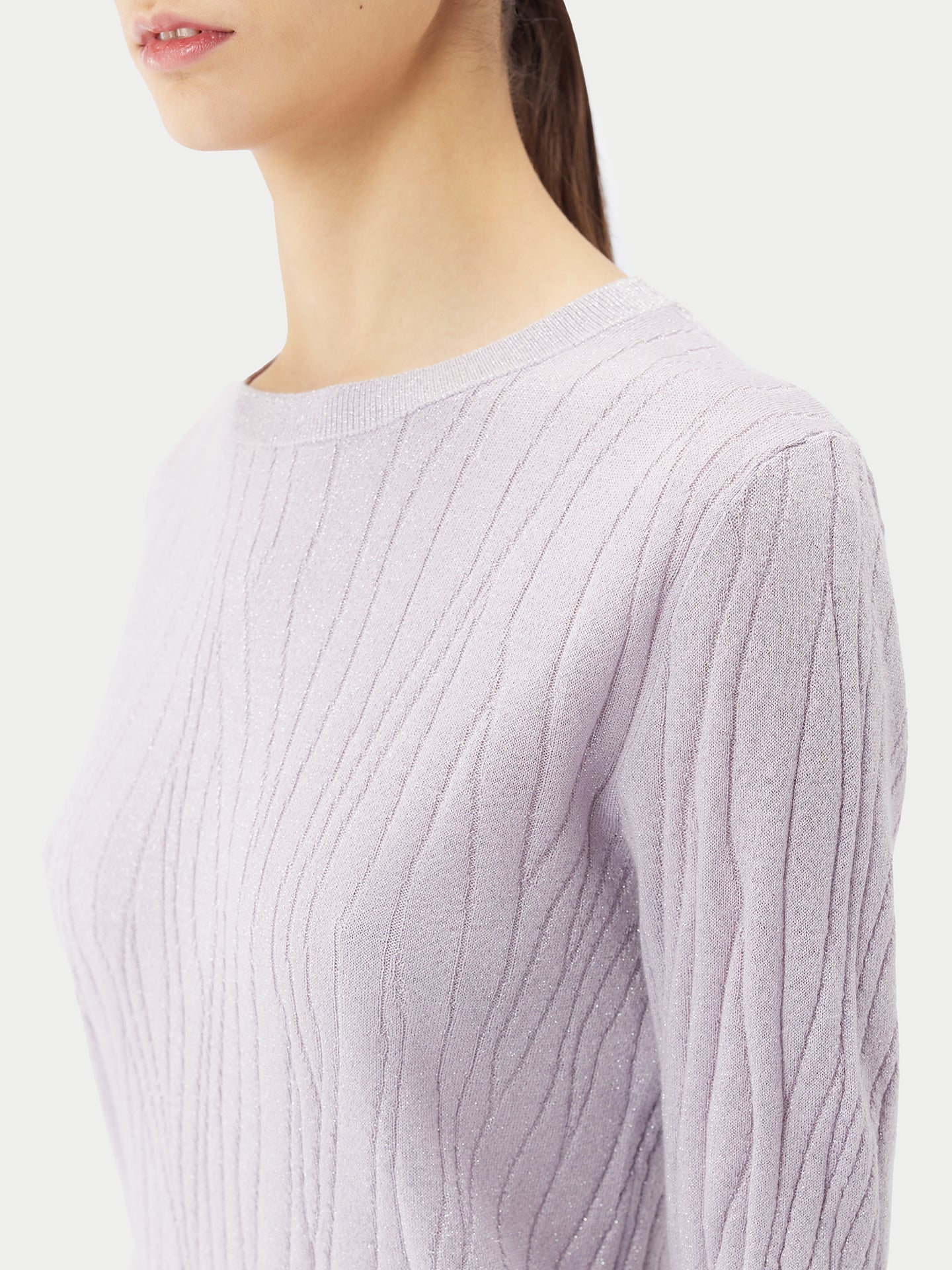 Pull en soie et cachemire avec fils argentés | GOBI Cashmere