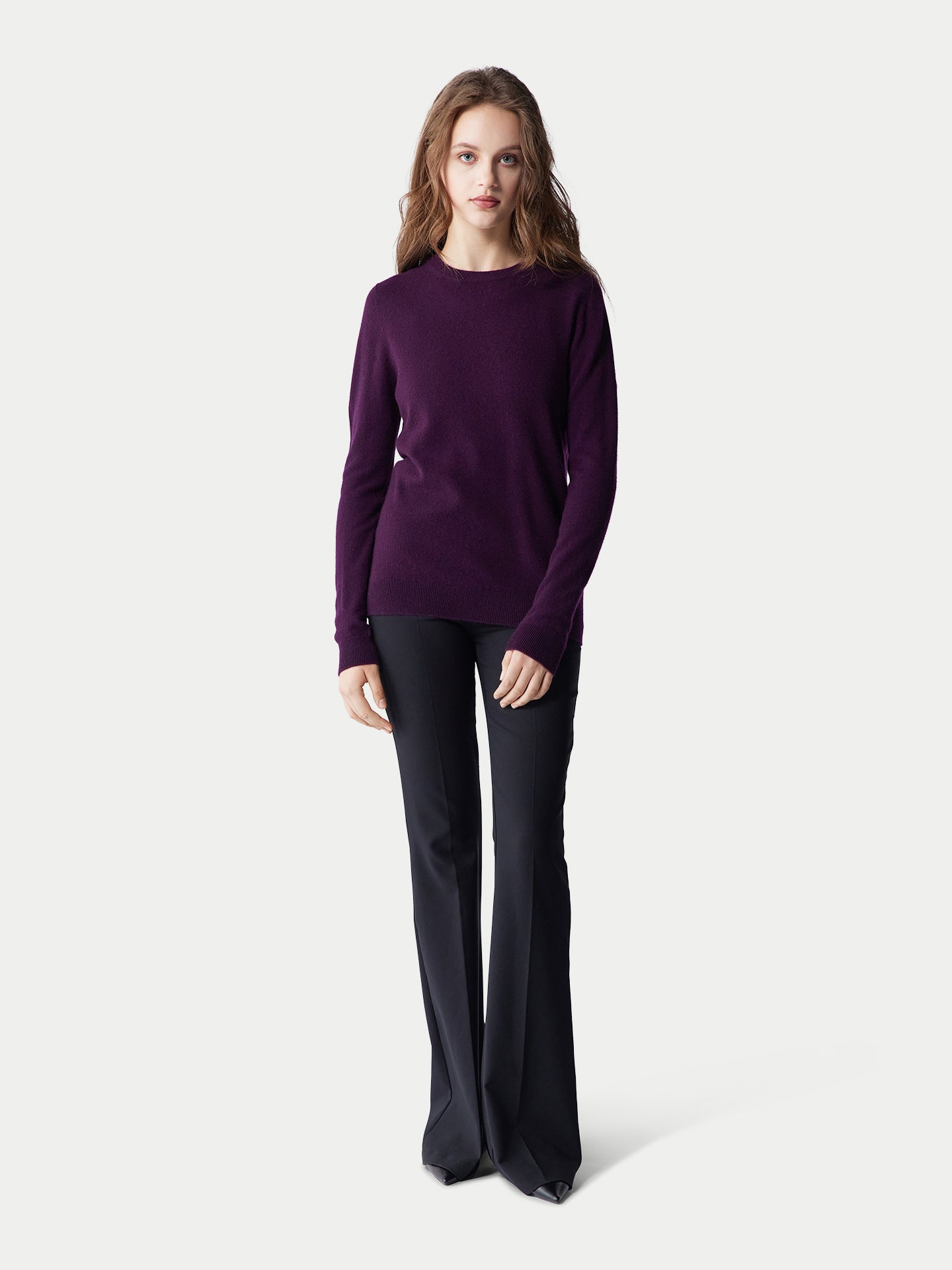 Pull col rond en cachemire Essential pour femmes