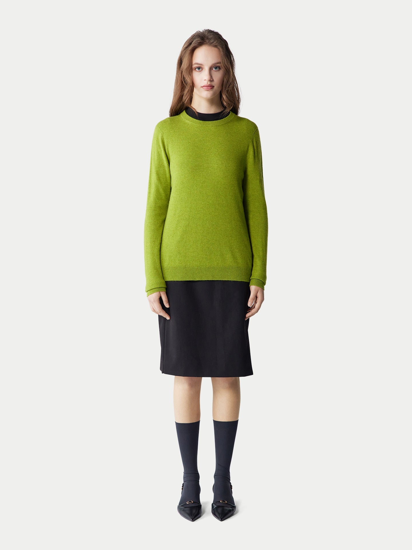 Pull col rond en cachemire pour femmes