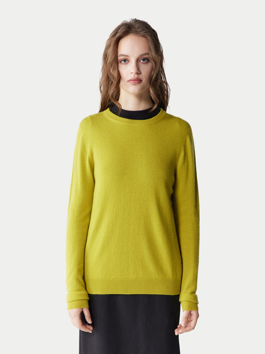 Pull col rond en cachemire pour femmes