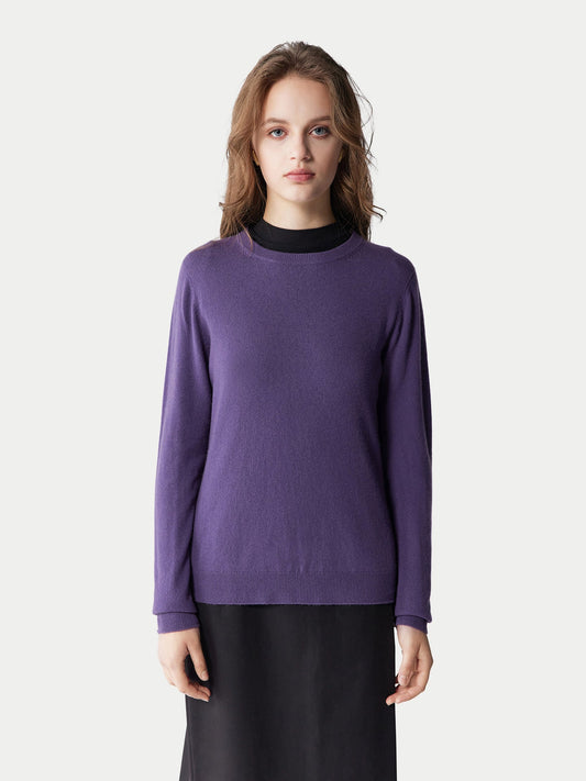 Pull col rond en cachemire pour femmes