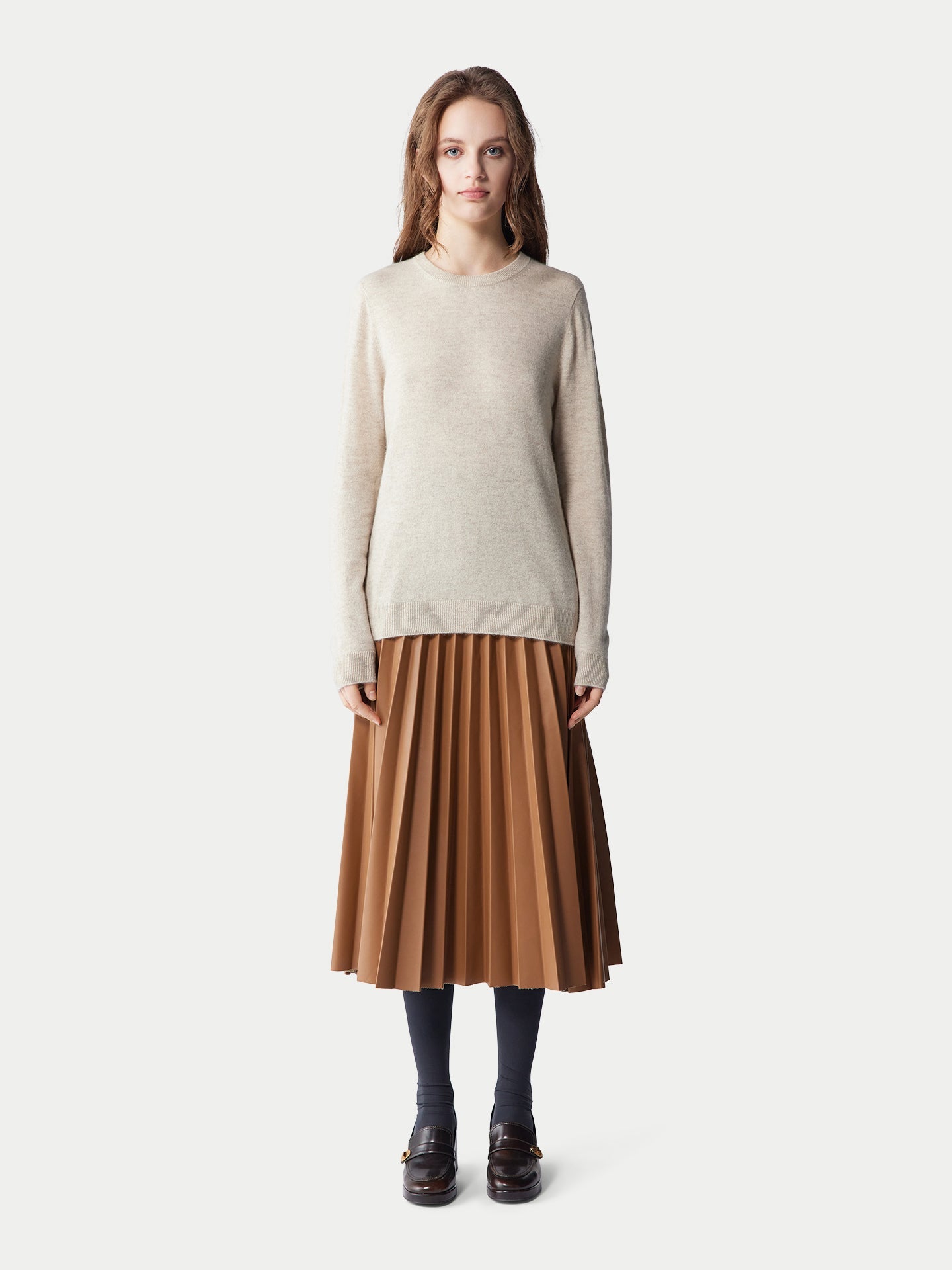 Pull col rond en cachemire pour femmes