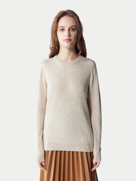 Pull col rond en cachemire pour femmes