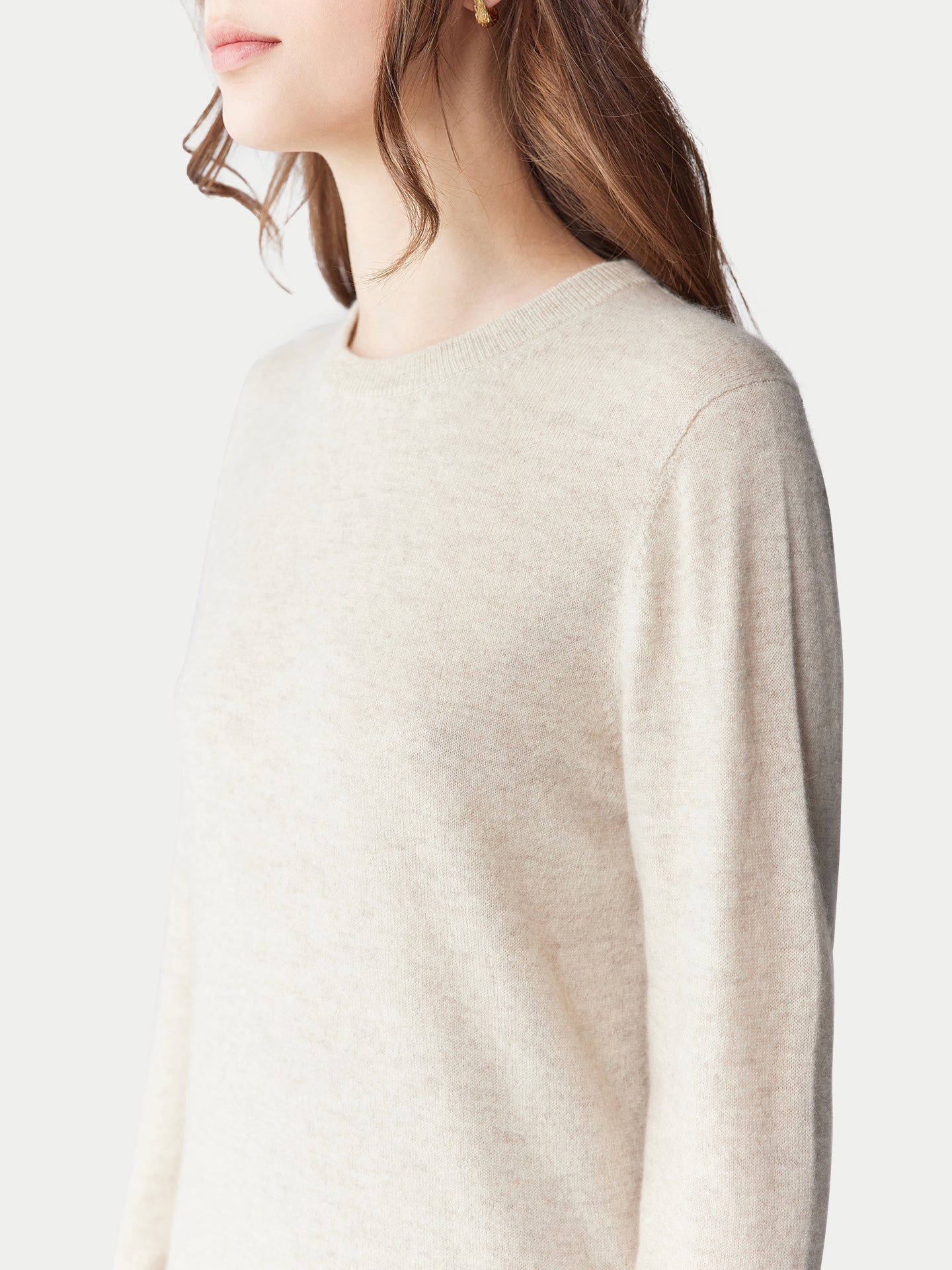 Pull col rond en cachemire pour femmes