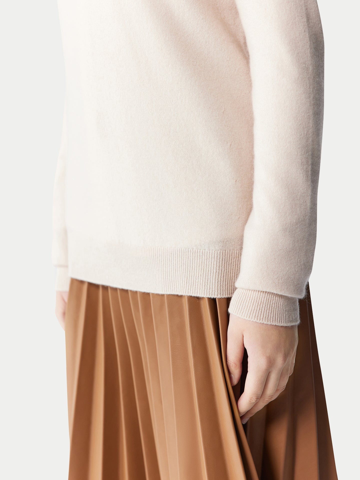 Pull col rond en cachemire pour femmes