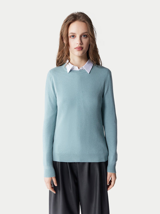 Pull col rond en cachemire pour femmes