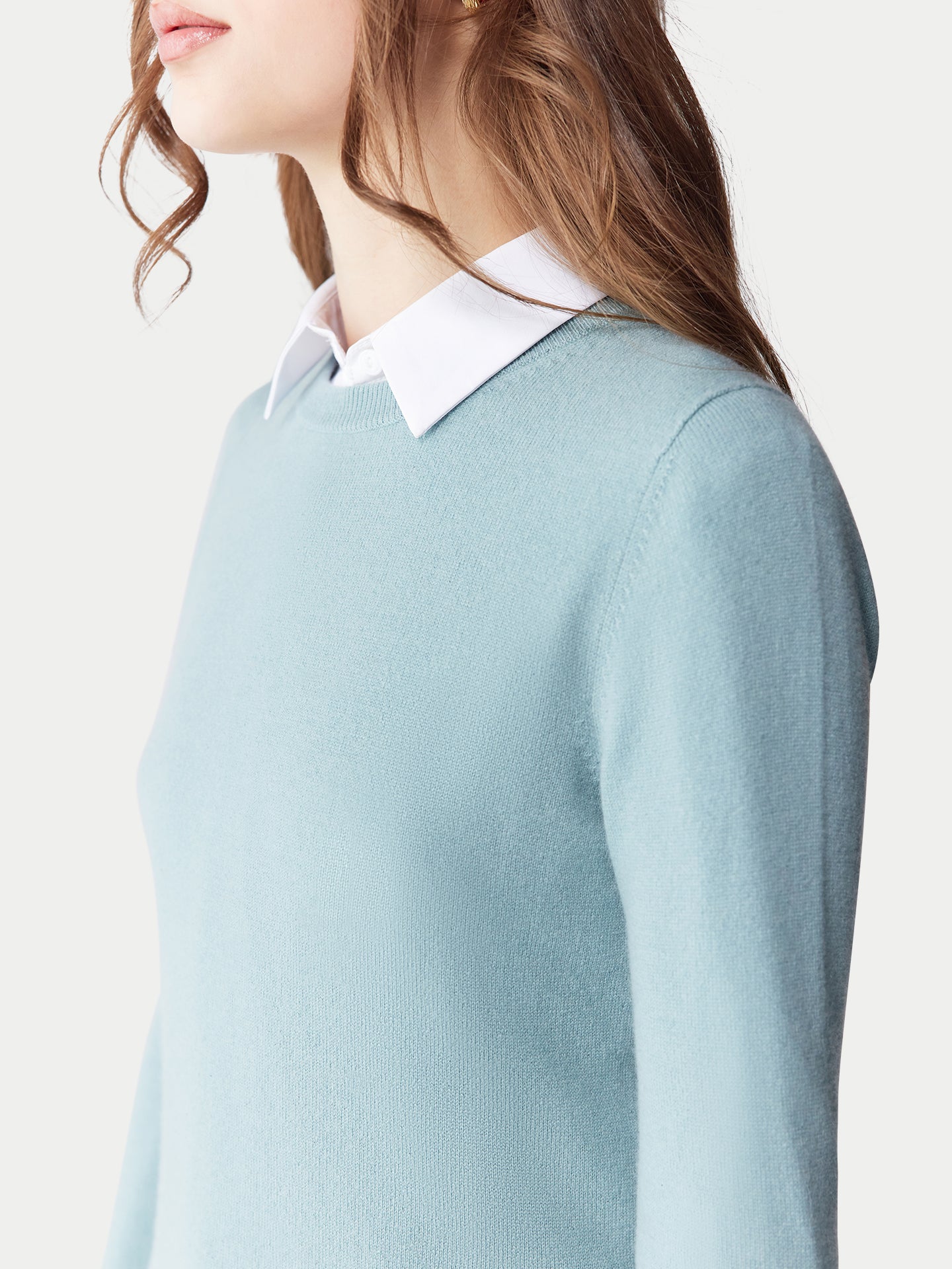 Pull col rond en cachemire pour femmes