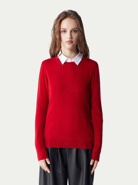 Pull col rond en cachemire pour femmes
