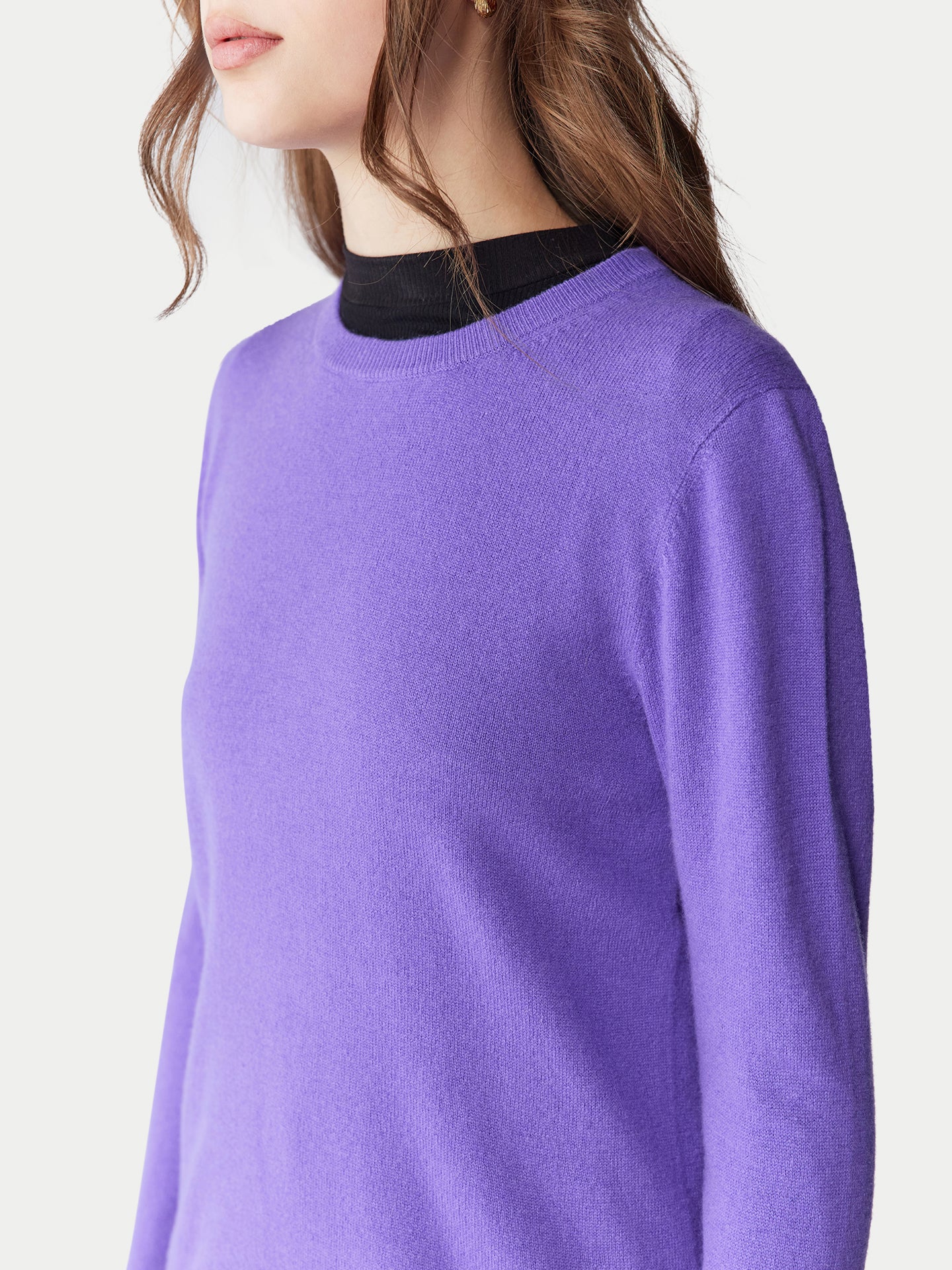 Pull col rond en cachemire pour femmes