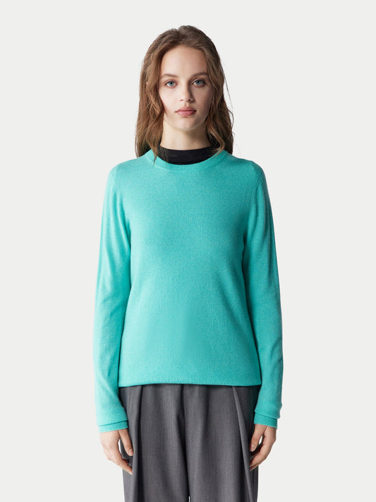Pull col rond en cachemire pour femmes