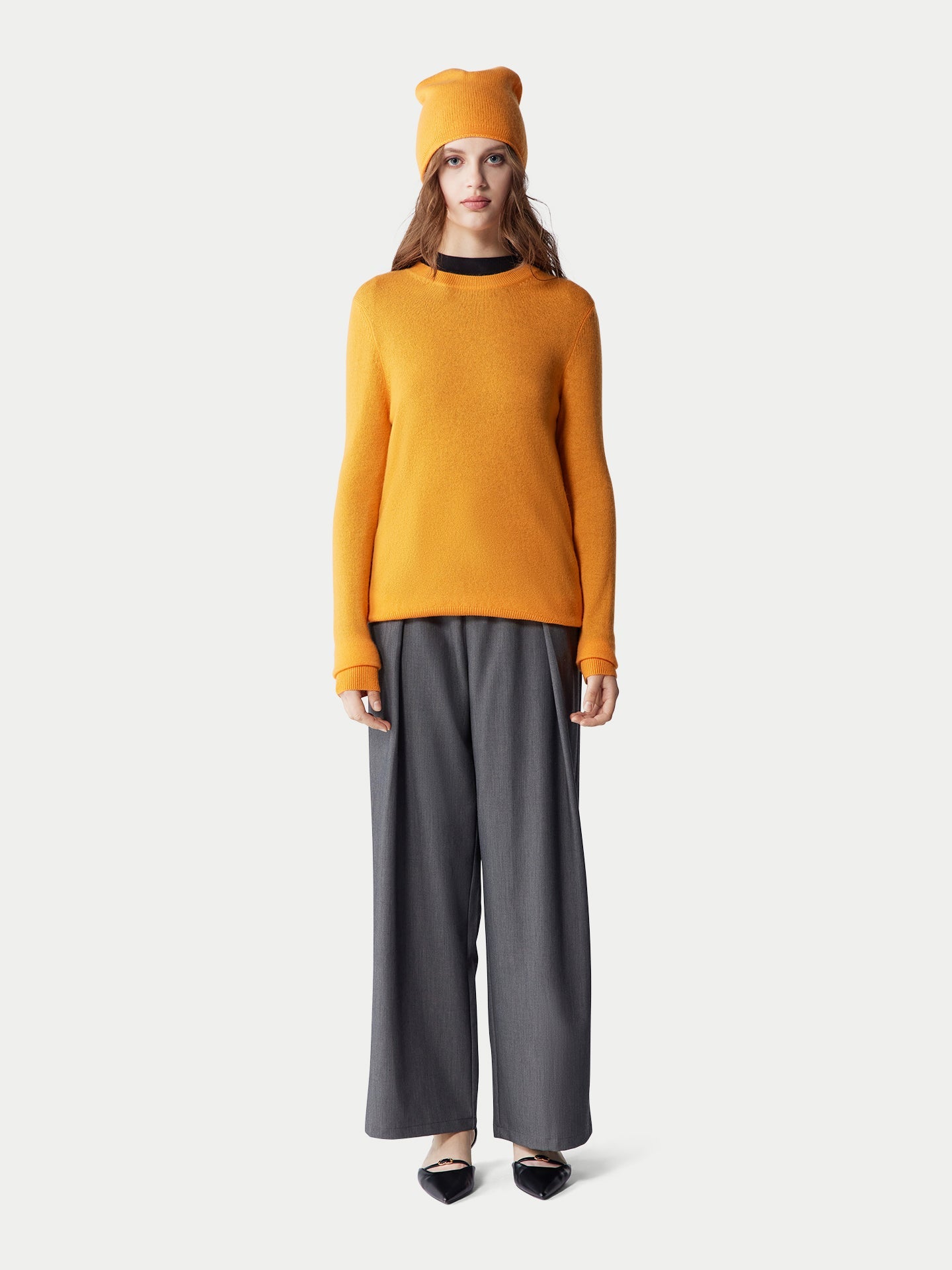 Ensemble pull et bonnet en cachemire