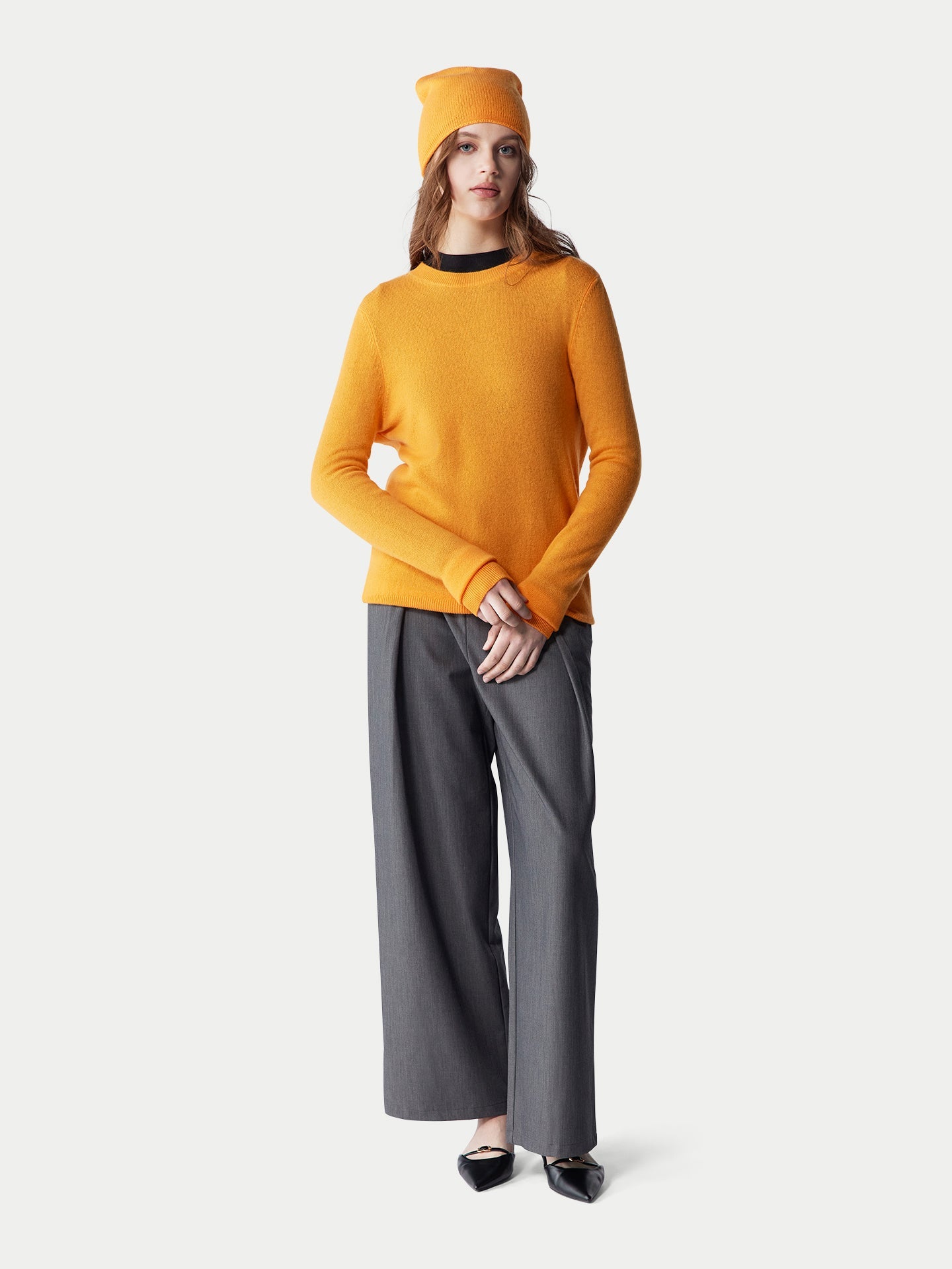 Ensemble pull et bonnet en cachemire