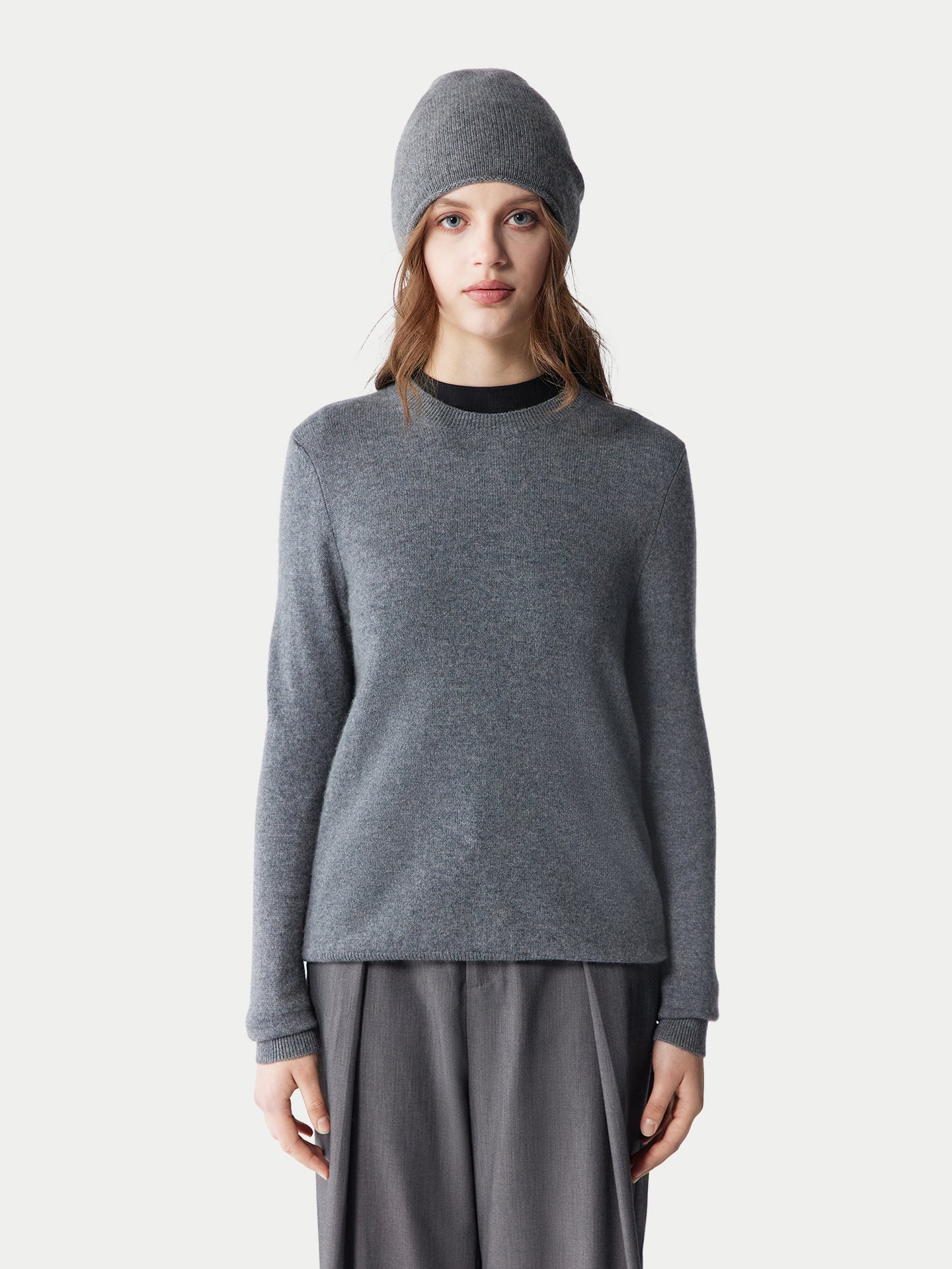 Ensemble pull et bonnet en cachemire