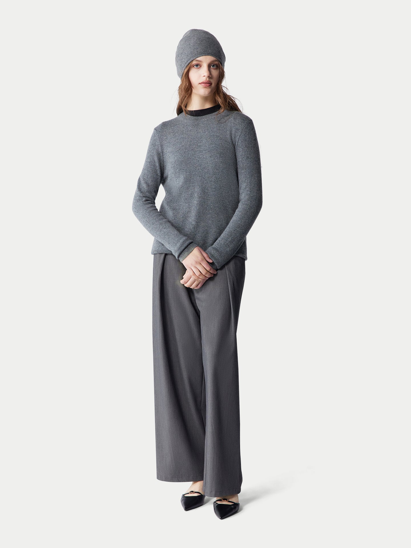 Ensemble pull et bonnet en cachemire