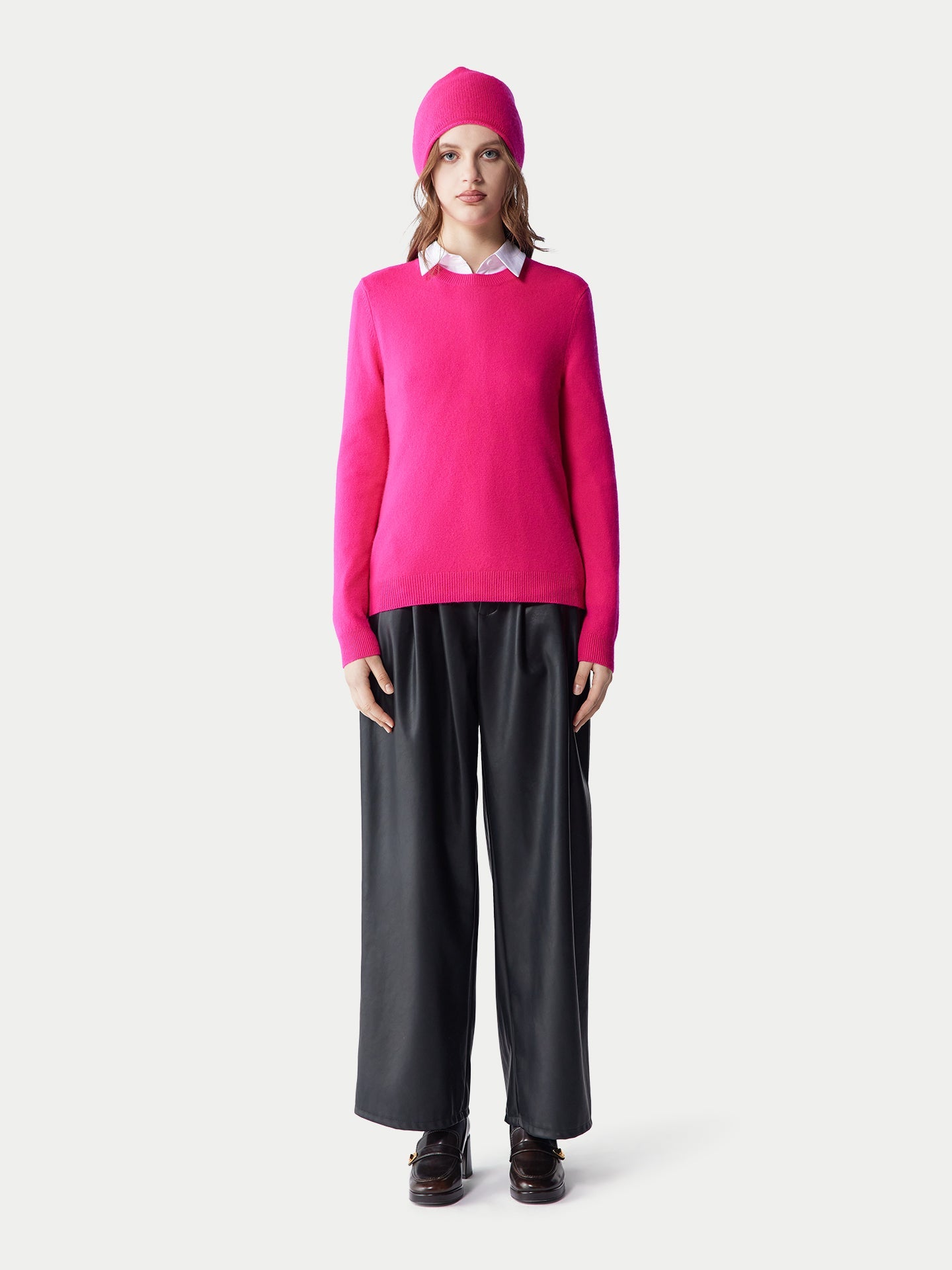 Ensemble pull et bonnet en cachemire