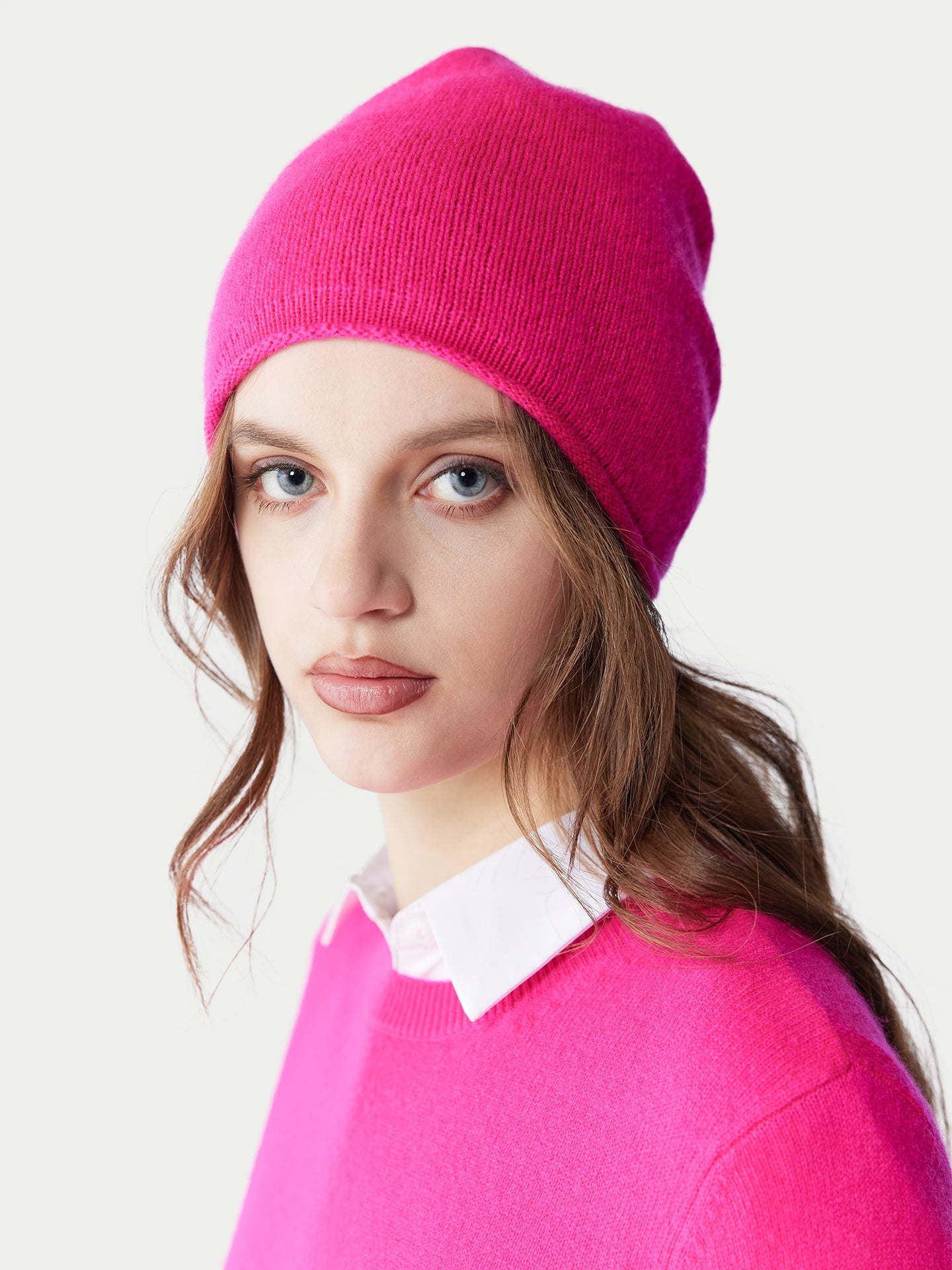 Ensemble pull et bonnet en cachemire