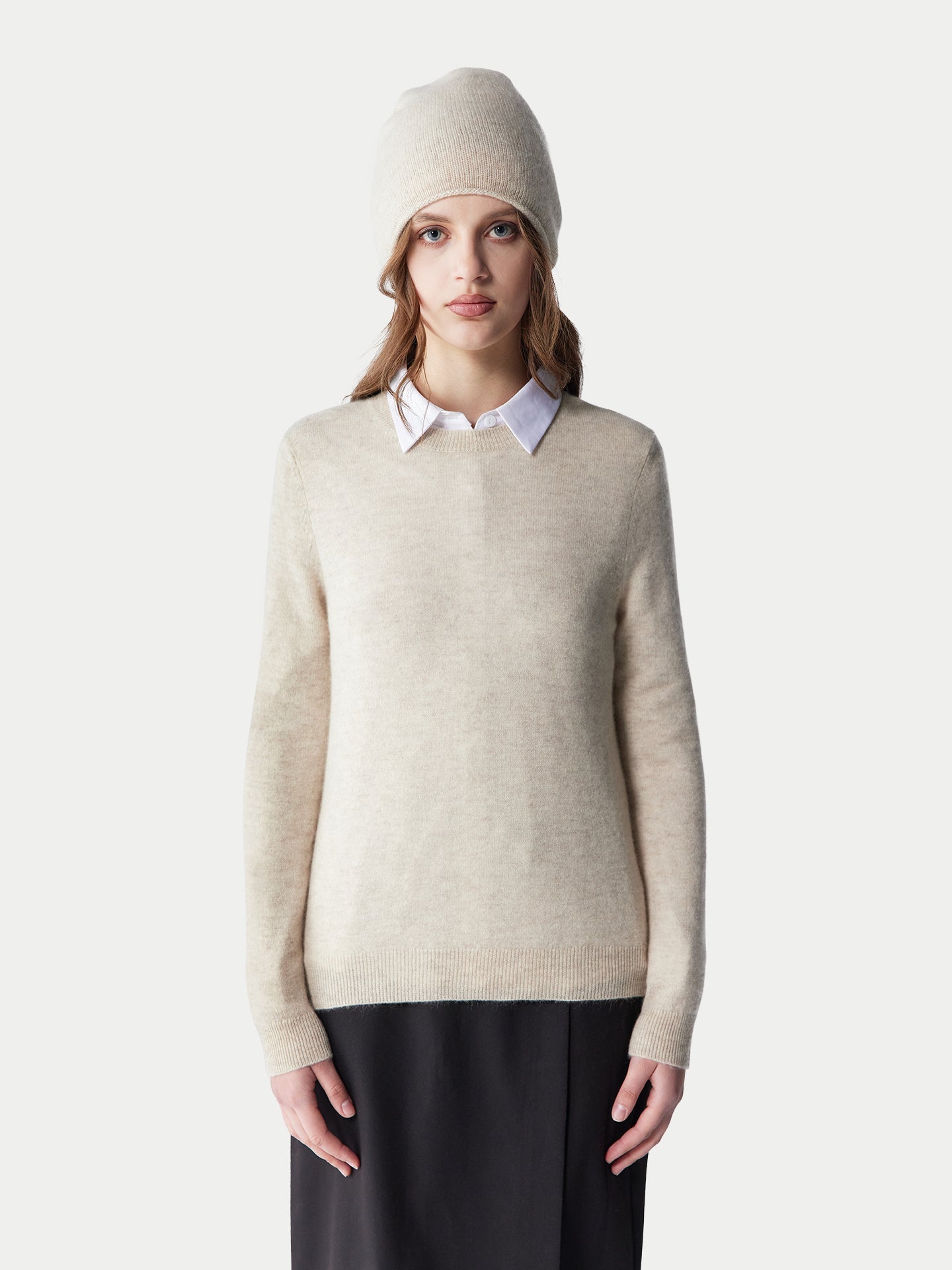 Ensemble pull et bonnet en cachemire