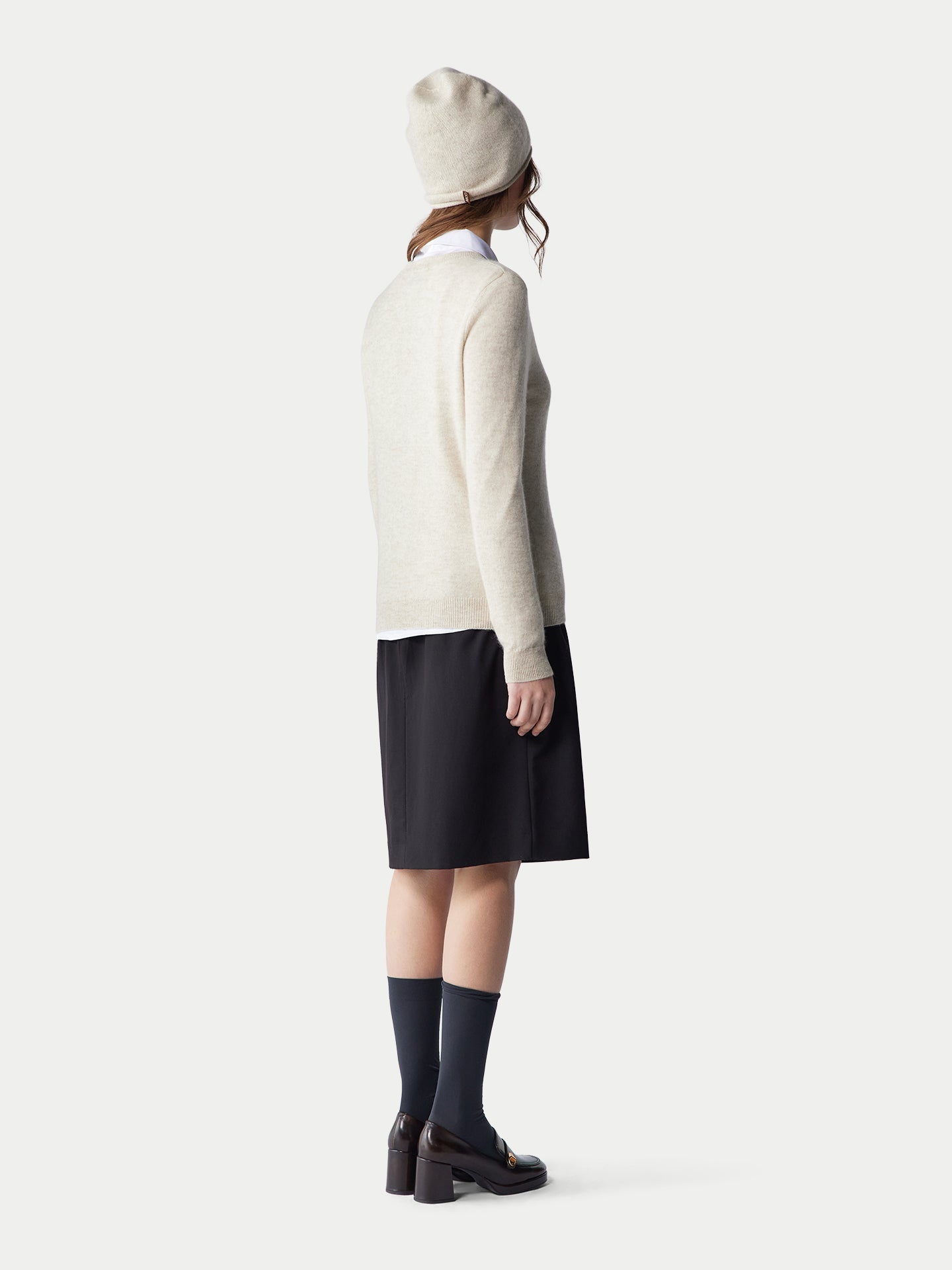 Ensemble pull et bonnet en cachemire