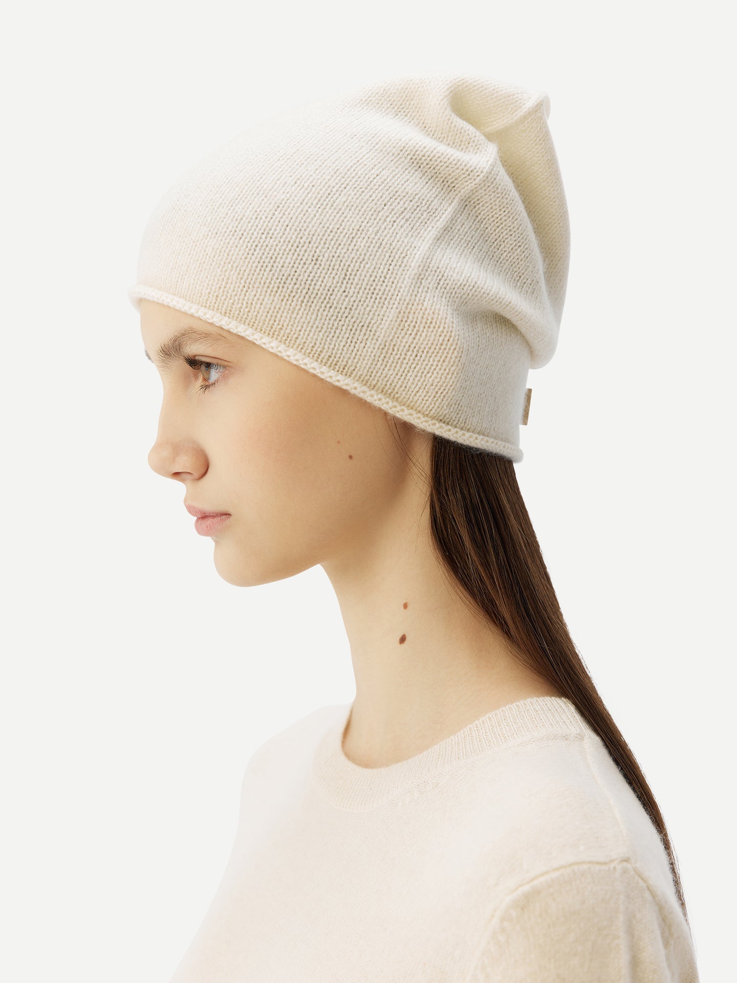 Cachemire léger pour femme Poids Basique Col Rond Blanc - Gobi Cashmere