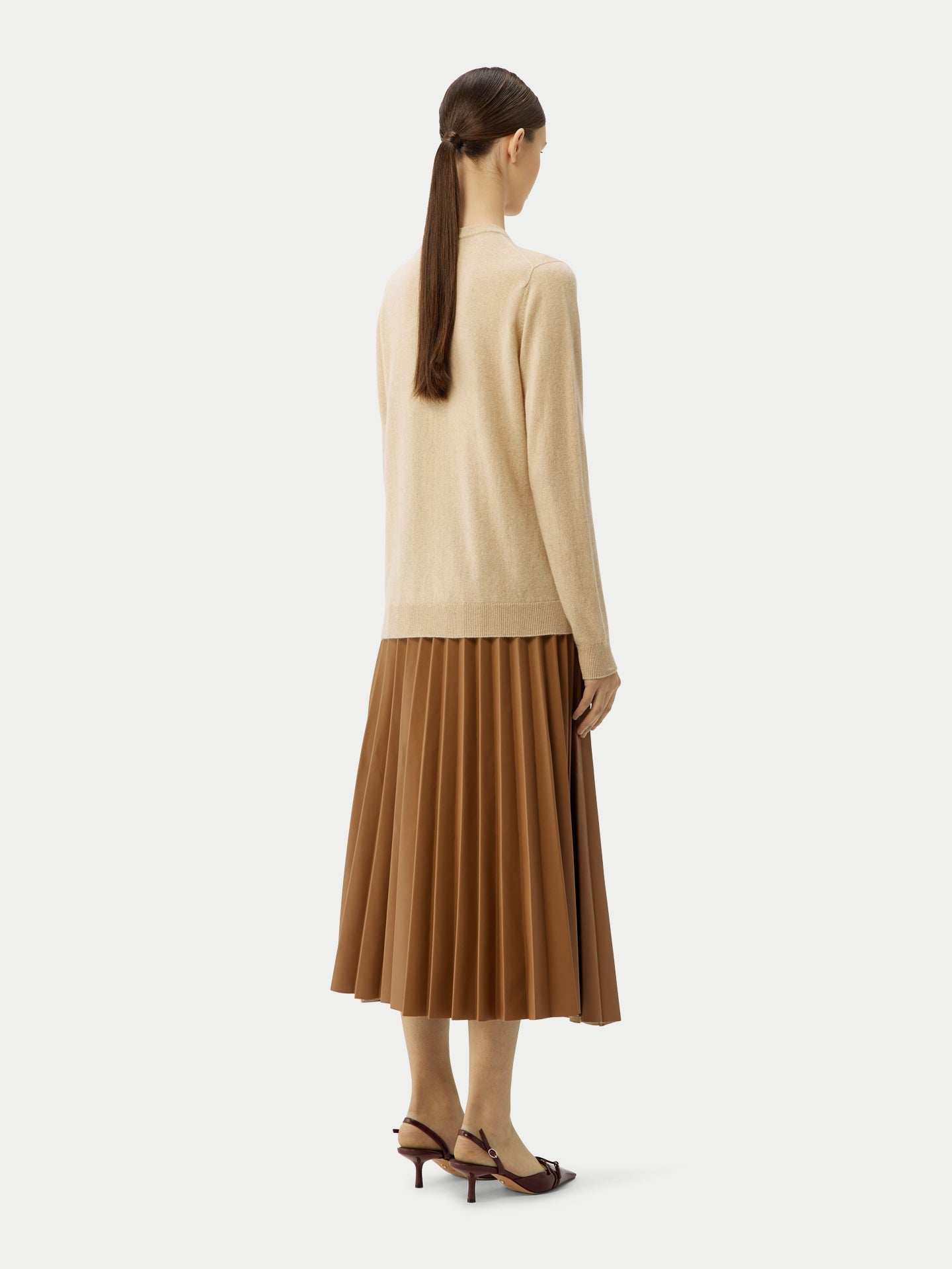 Cardigan col rond en Cachemire pour femmes Taupe - Gobi Cashmere