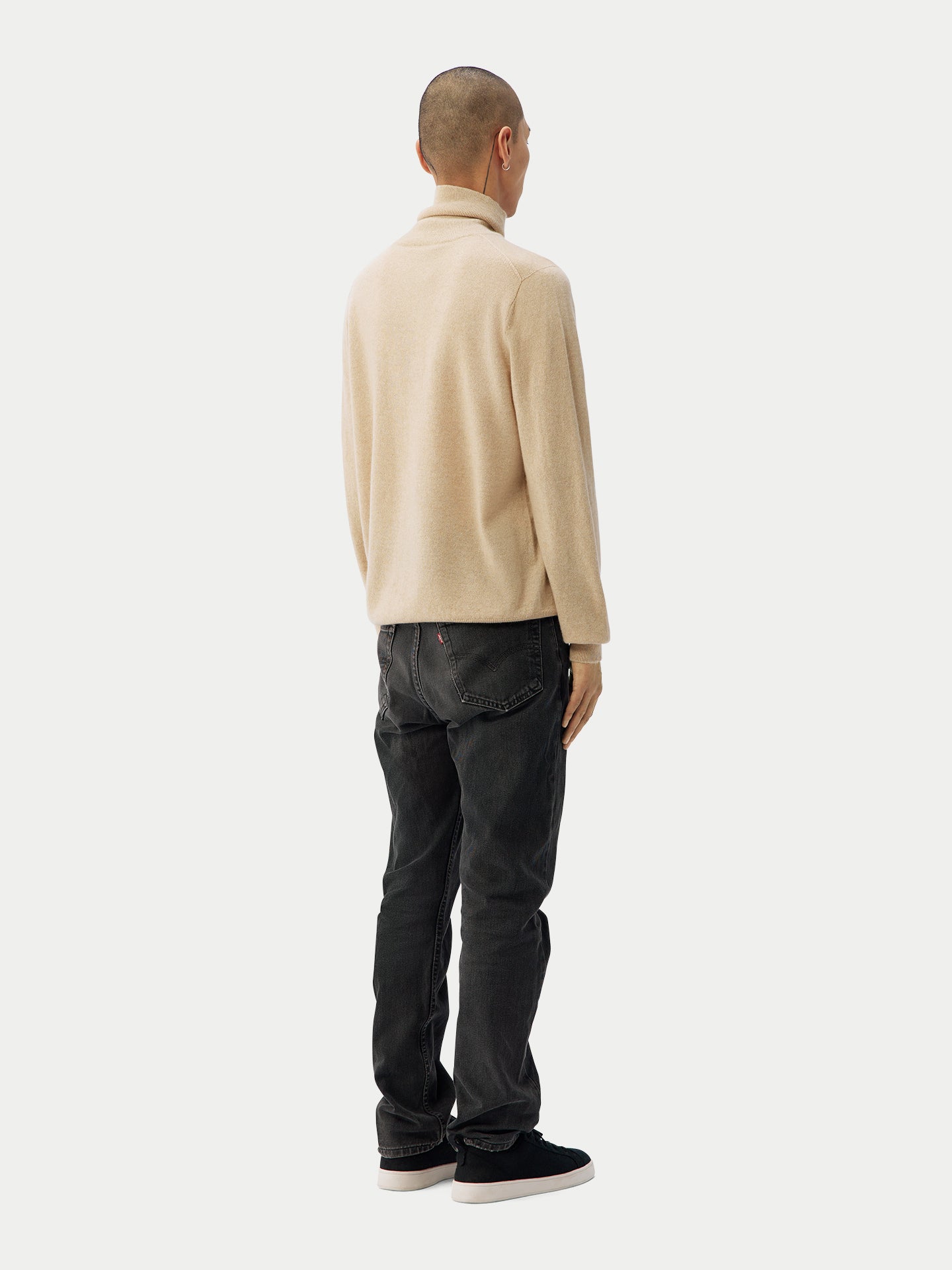 Col roulé homme en cachemire pour hommes Couleur Organique Taupe - Gobi Cashmere 